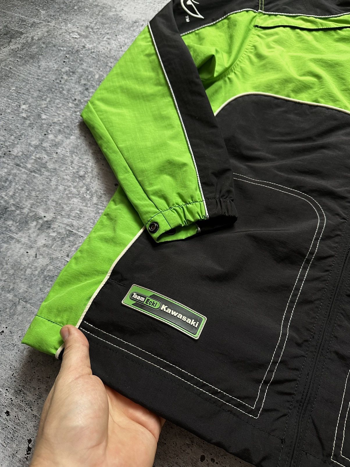Other Vintage Kawasaki Team Eckl 2003 Racing Motogp Jacket Size US S / EU 44-46 / 1 - 8 Thumbnail