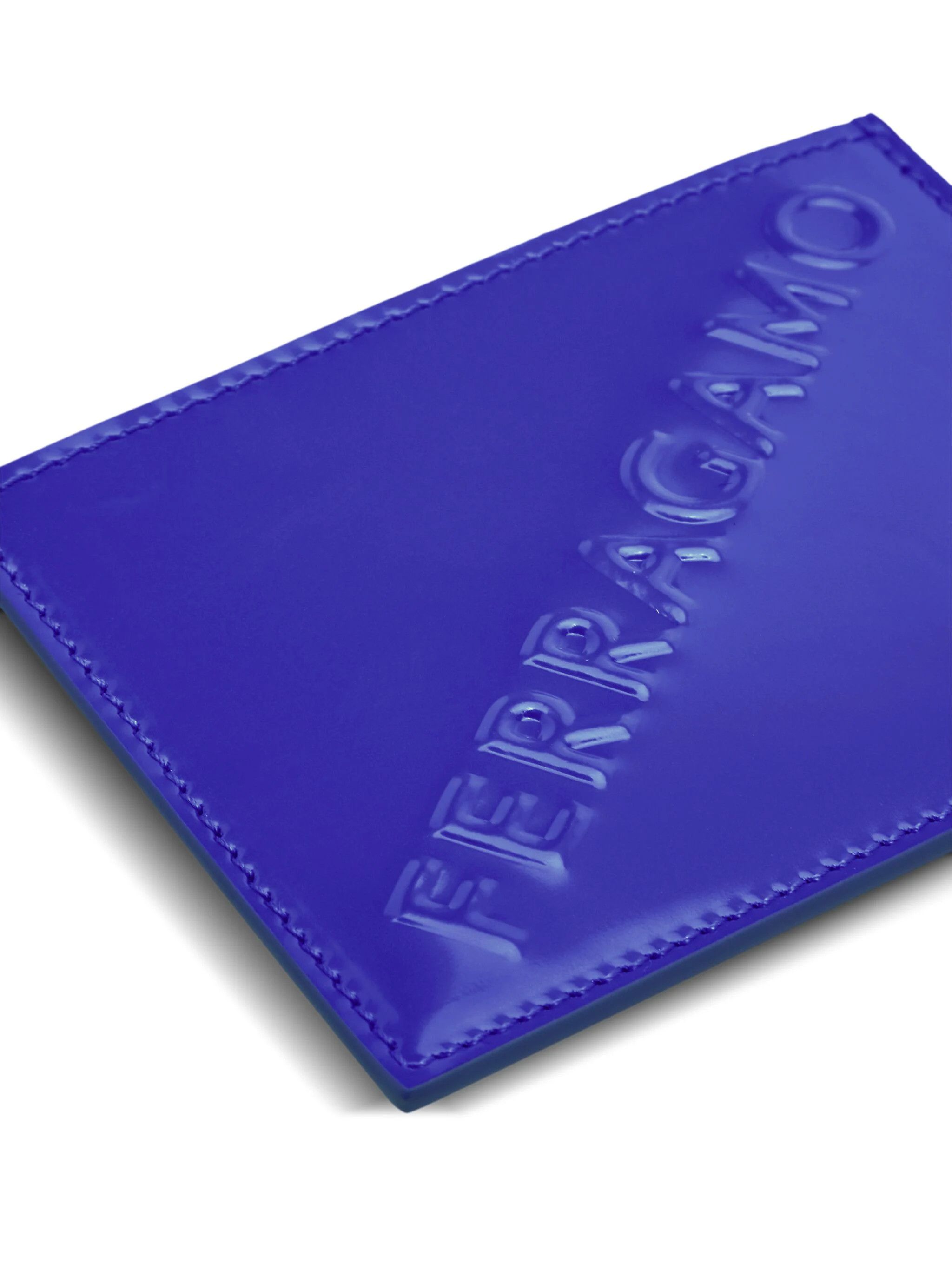 Salvatore Ferragamo o1s1rm0924 Size: OS / Embossed Bi Wallet in Blue Size ONE SIZE - 5 Thumbnail