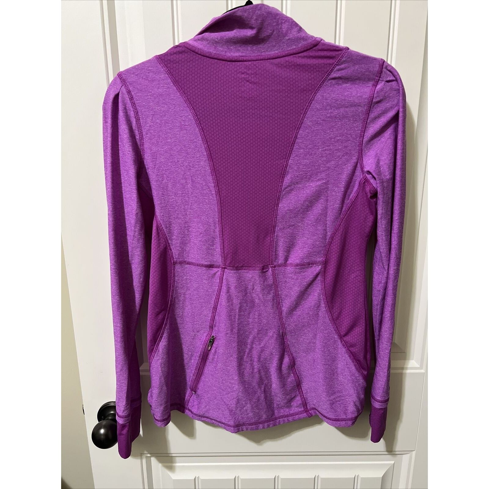 Champion Long Sleeve Quarter-Zip Pullover Purple Violet Back Pocket Size S / US 4 / IT 40 - 9 Thumbnail