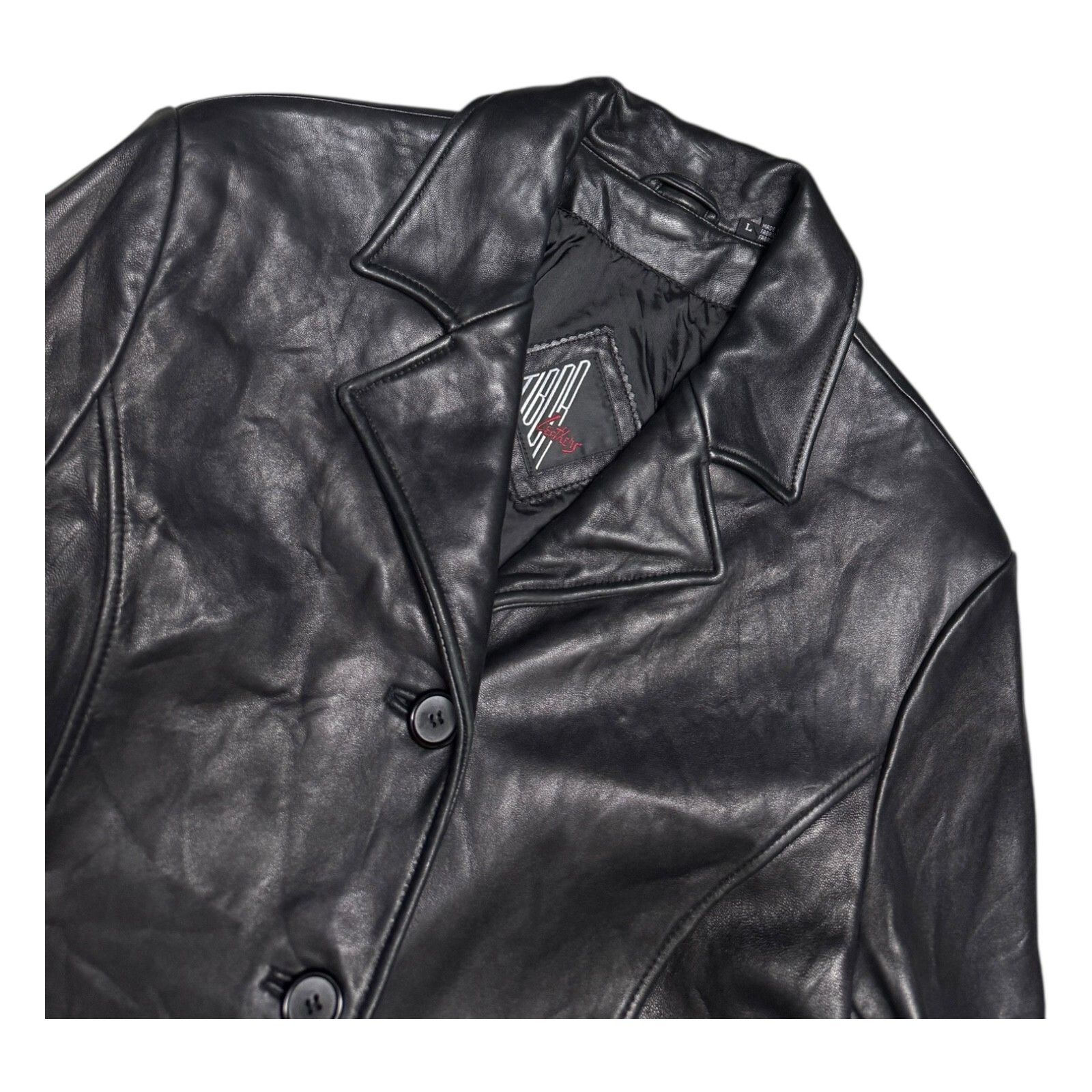 Leather × Vintage TIBOR LEATHER Black Luxury Designer Vintage Y2K Jacket Large Size L / US 10 / IT 46 - 6 Thumbnail