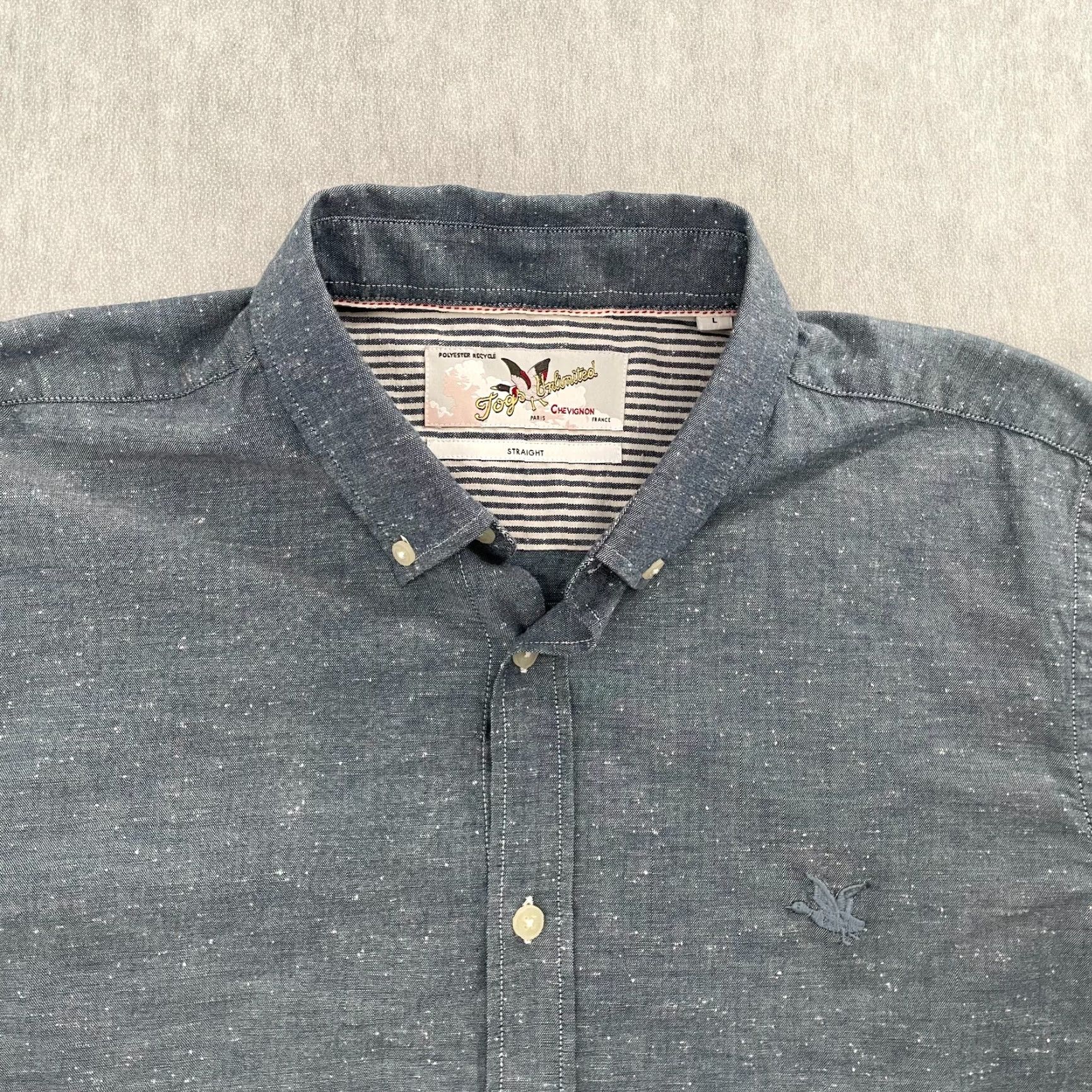 Vintage Chevignon Shirt Adult Large Blue Oxford Button-Down Long Sleeve L Size US L / EU 52-54 / 3 - 2 Thumbnail