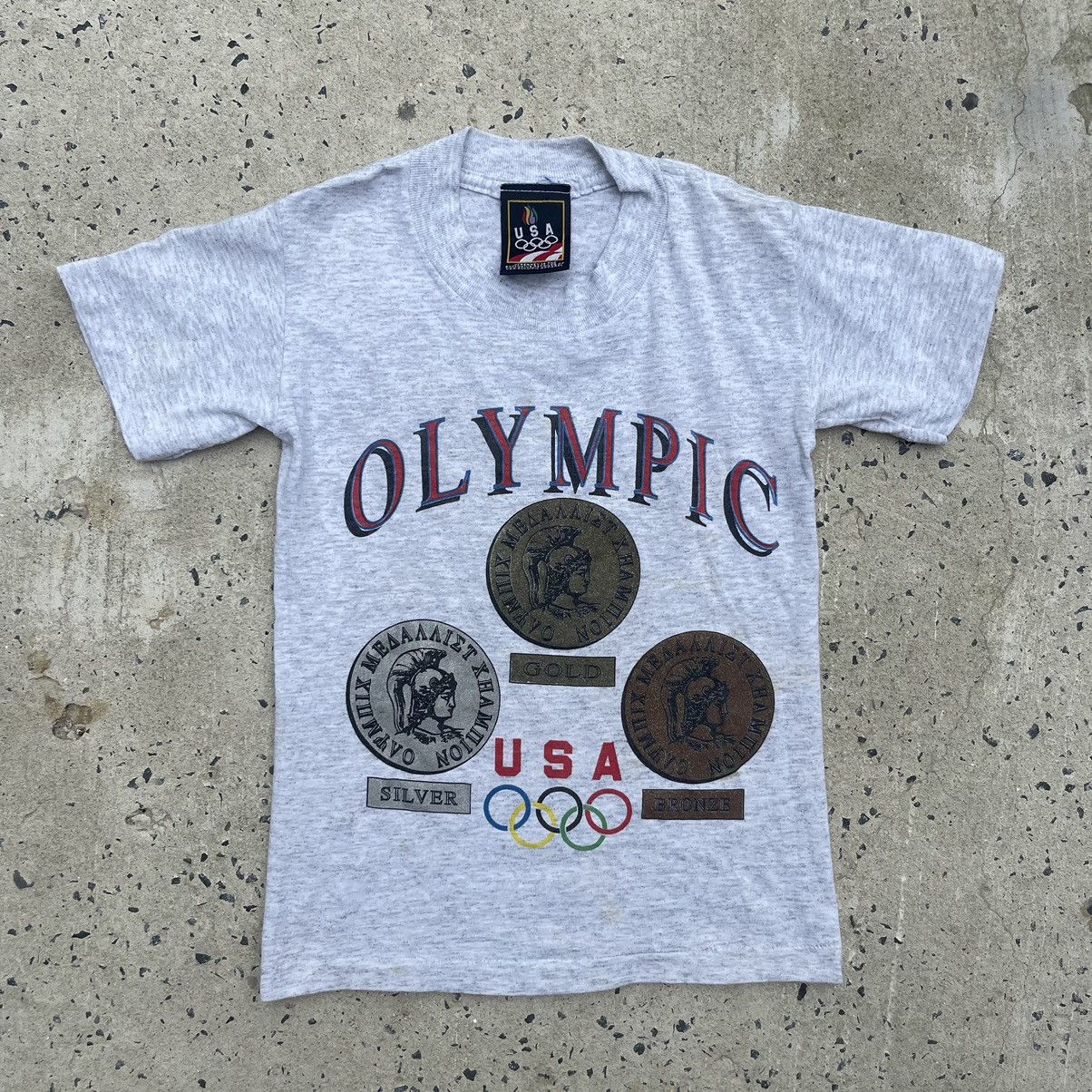 USA Olympics Vintage 90s OLYMPIC GAMES MEDAL Single Stitch Shirt Size US XXS / EU 40 - 1 Thumbnail