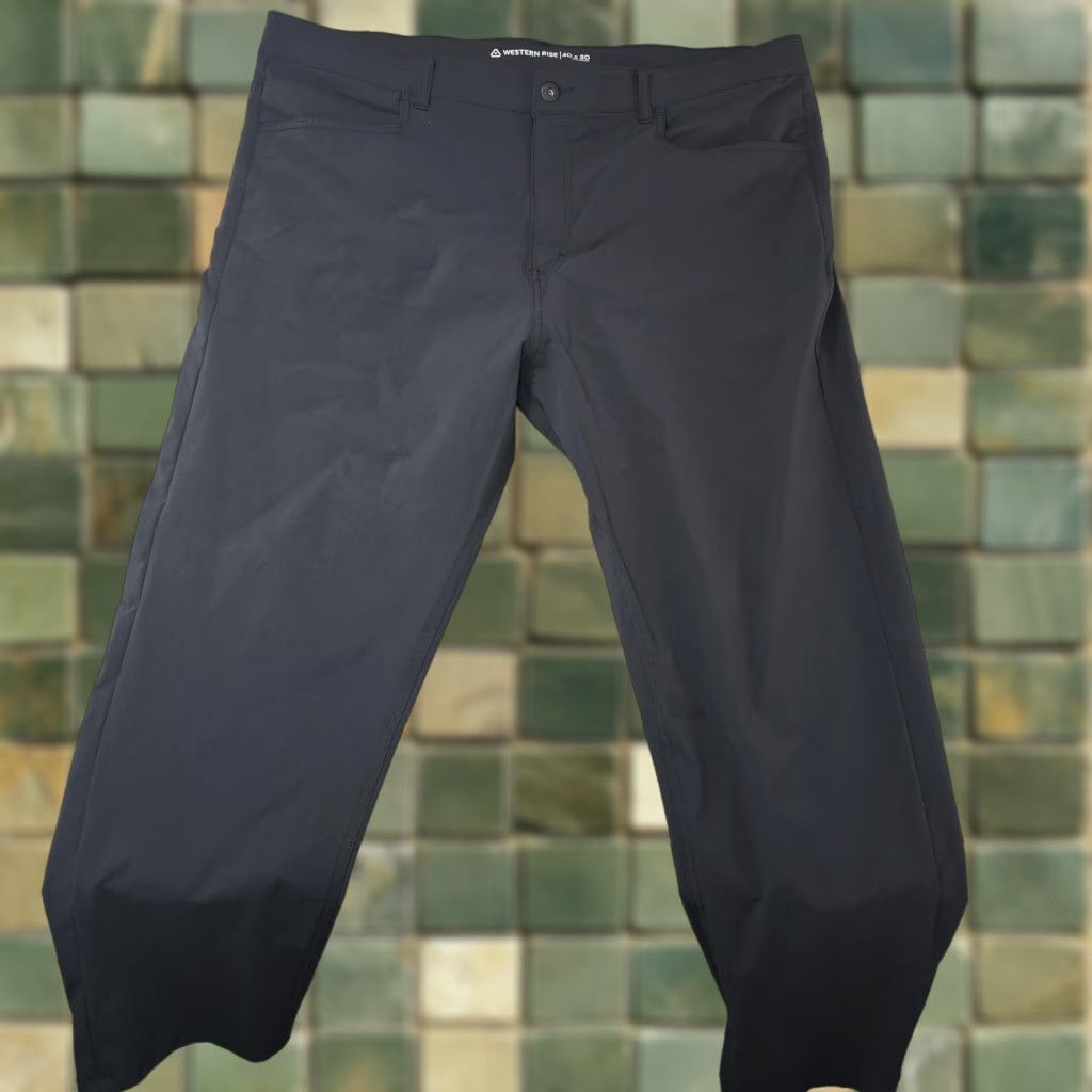 Vintage VINTAGE? (No) Western Rise Evolution Pant Mens 40x30 Black Travel Chino Stretch Nylon Casual Pant Size US 40 / EU 56 - 1 Thumbnail