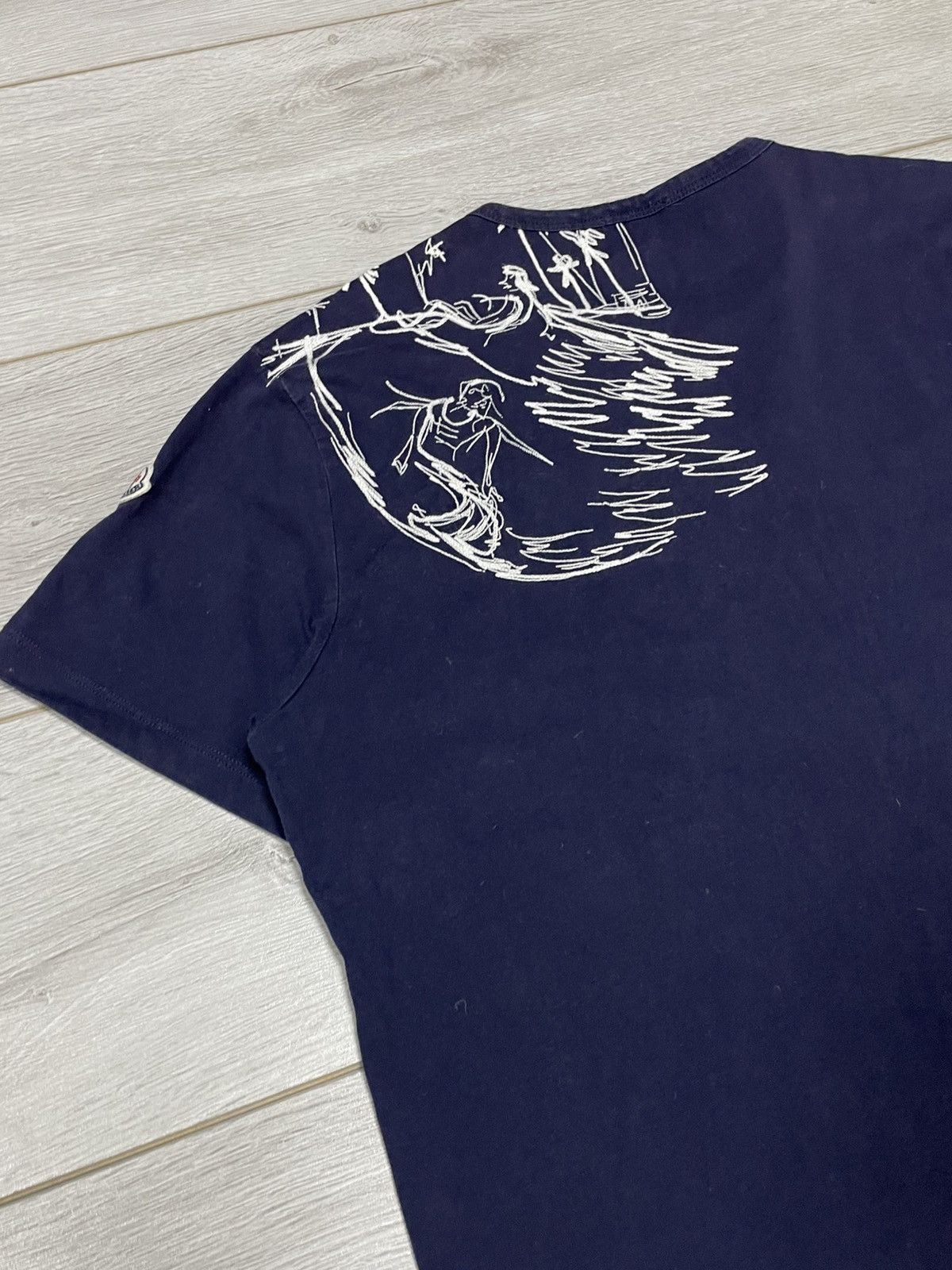 Moncler Moncler Jean Philippe garment washed tee t-shrit embroidered Size US XL / EU 56 / 4 - 3 Thumbnail