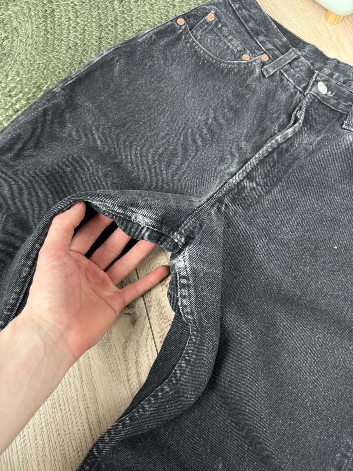 Levi's × Vintage 1990’s Vintage Levi’s 536 Charcoal Grey Denim Jeans 32X32 Size US 32 / EU 48 - 5 Thumbnail