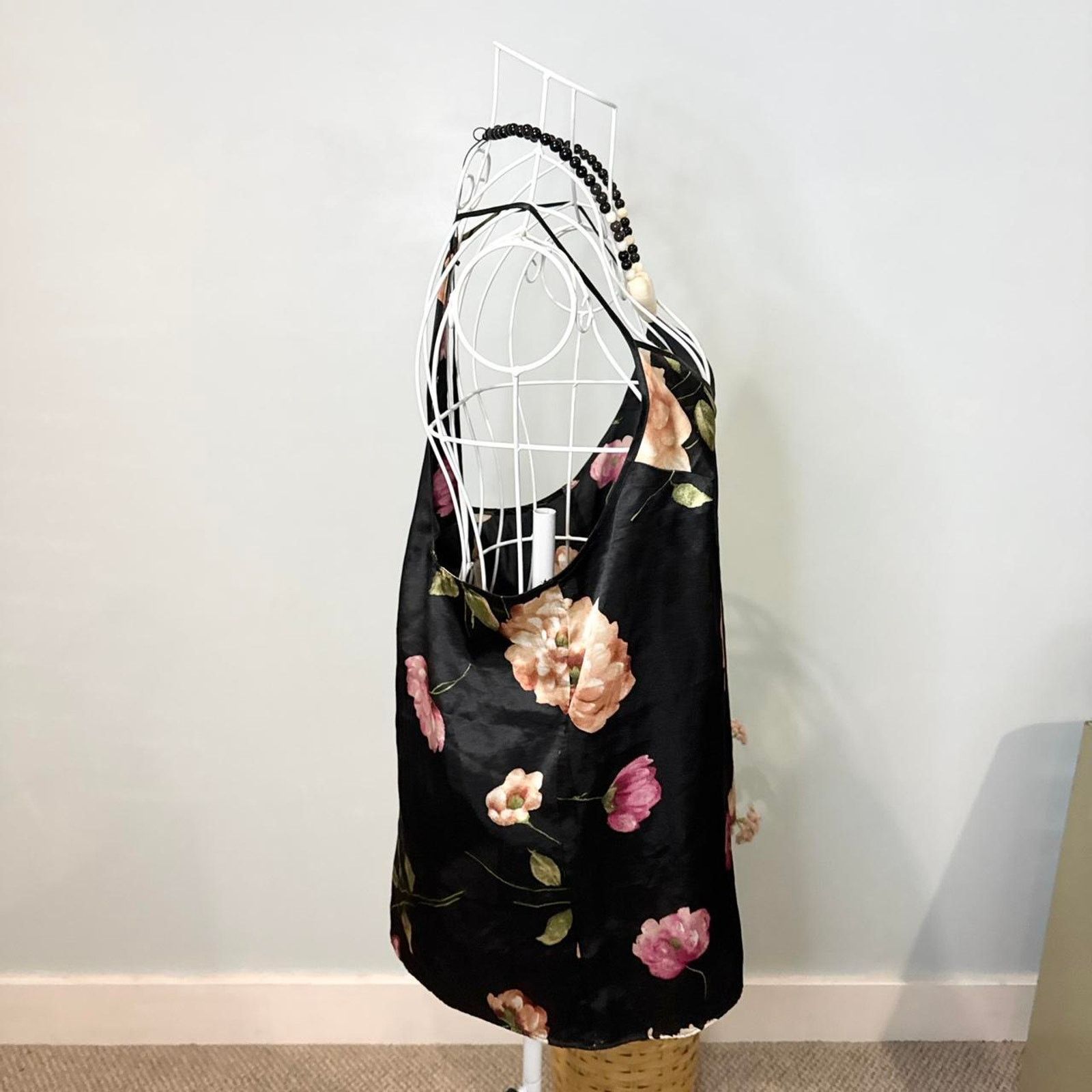 Other Rare vintage y2k black floral babydoll slip tank top Size L / US 10 / IT 46 - 4 Thumbnail