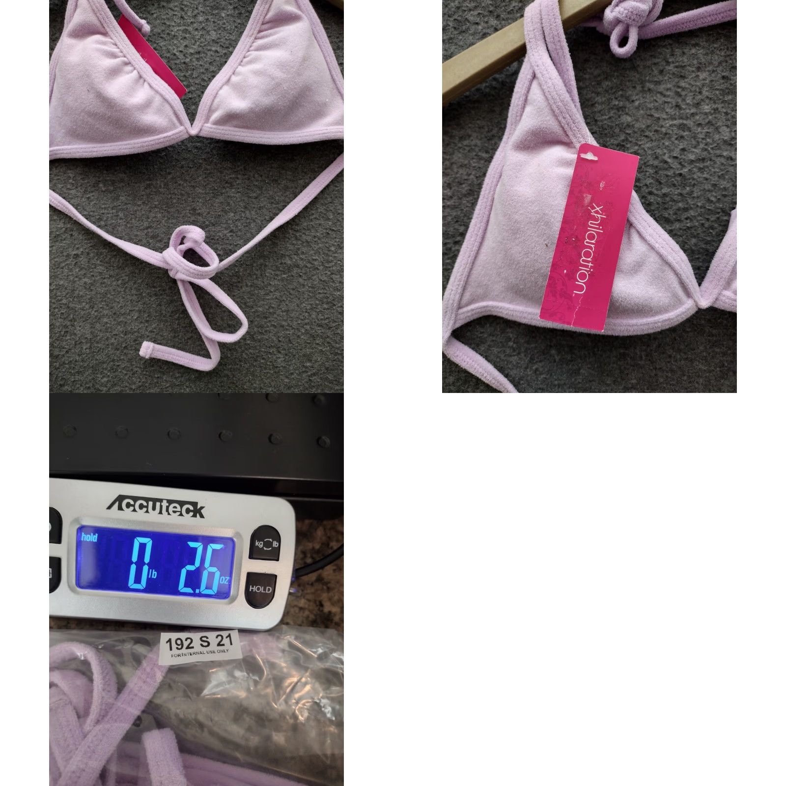 Vintage Xhilaration Bikini Top Juniors Women's Spaghetti String Violet M 4-6 Swim Top Size M / US 6-8 / IT 42-44 - 8 Thumbnail