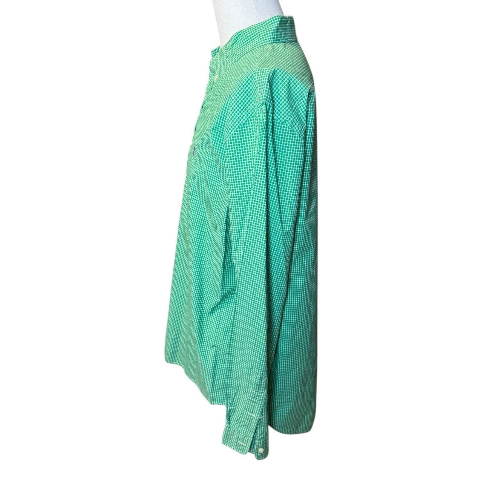 Ralph Lauren Ralph Lauren Green Check Button Down Classic Fit Dress Shirt Size US XL / EU 56 / 4 - 3 Thumbnail