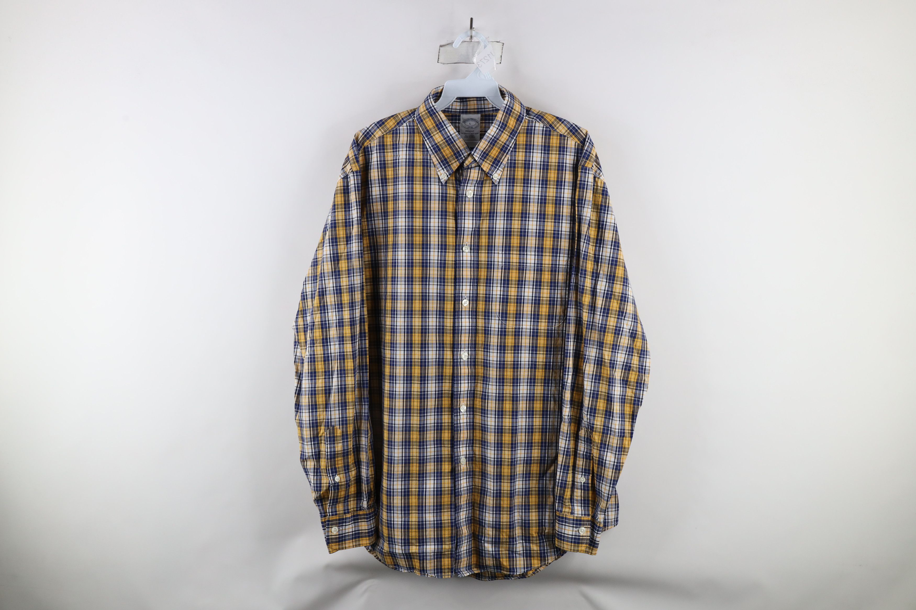 Brooks Brothers × Vintage Vintage 90s Brooks Brothers Regent Cotton Button Down Shirt Size US L / EU 52-54 / 3 - 1 Thumbnail
