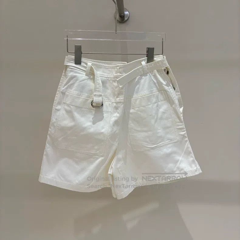 Hermes Hermes White cotton casual shorts Size 24" / US 00 / IT 34 - 2 Thumbnail