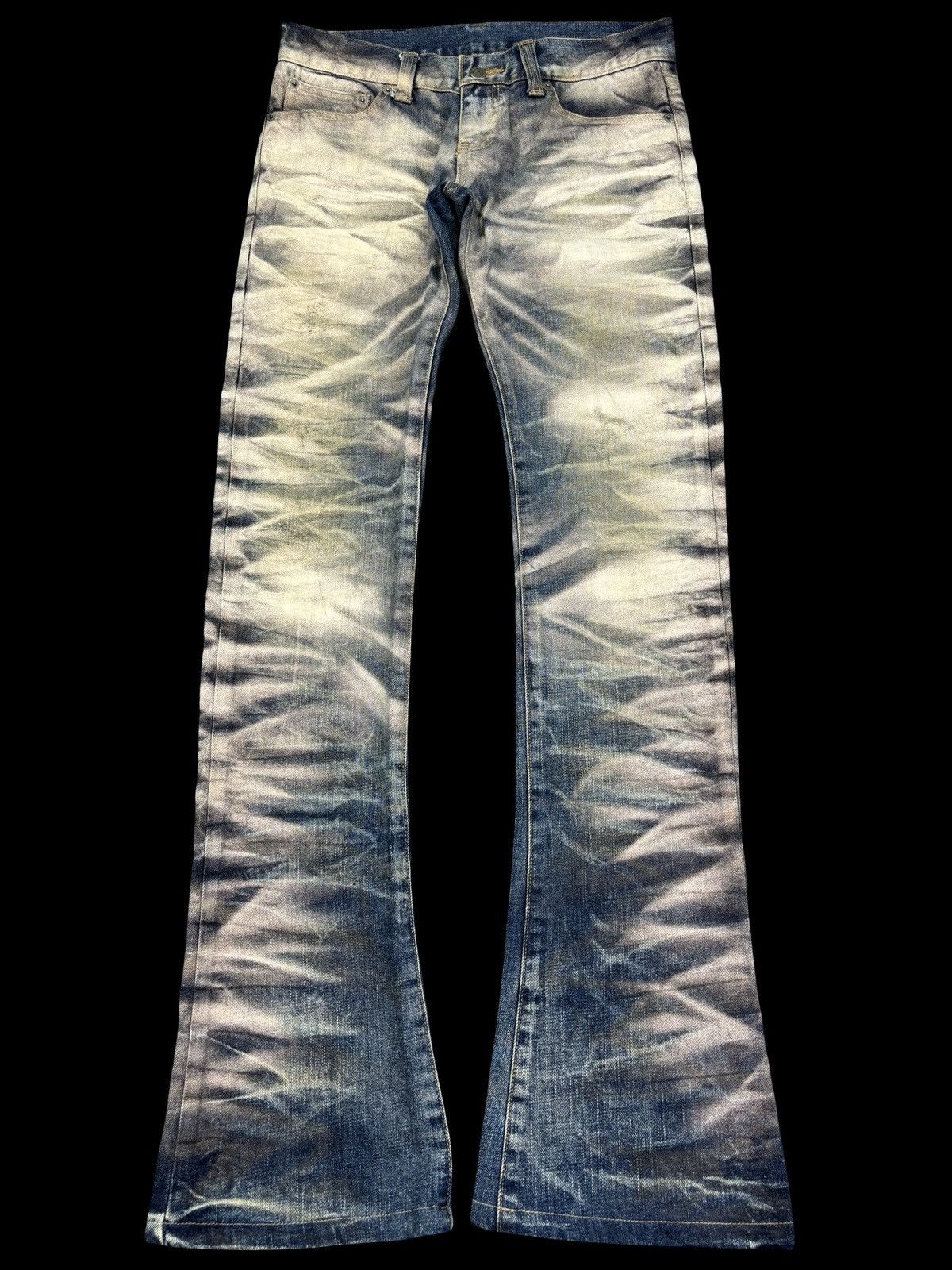 Tornado Mart 💥Archival Flare💥Rare Tornado Mart Deep Spray Denim K31 Size US 31 - 1 Thumbnail