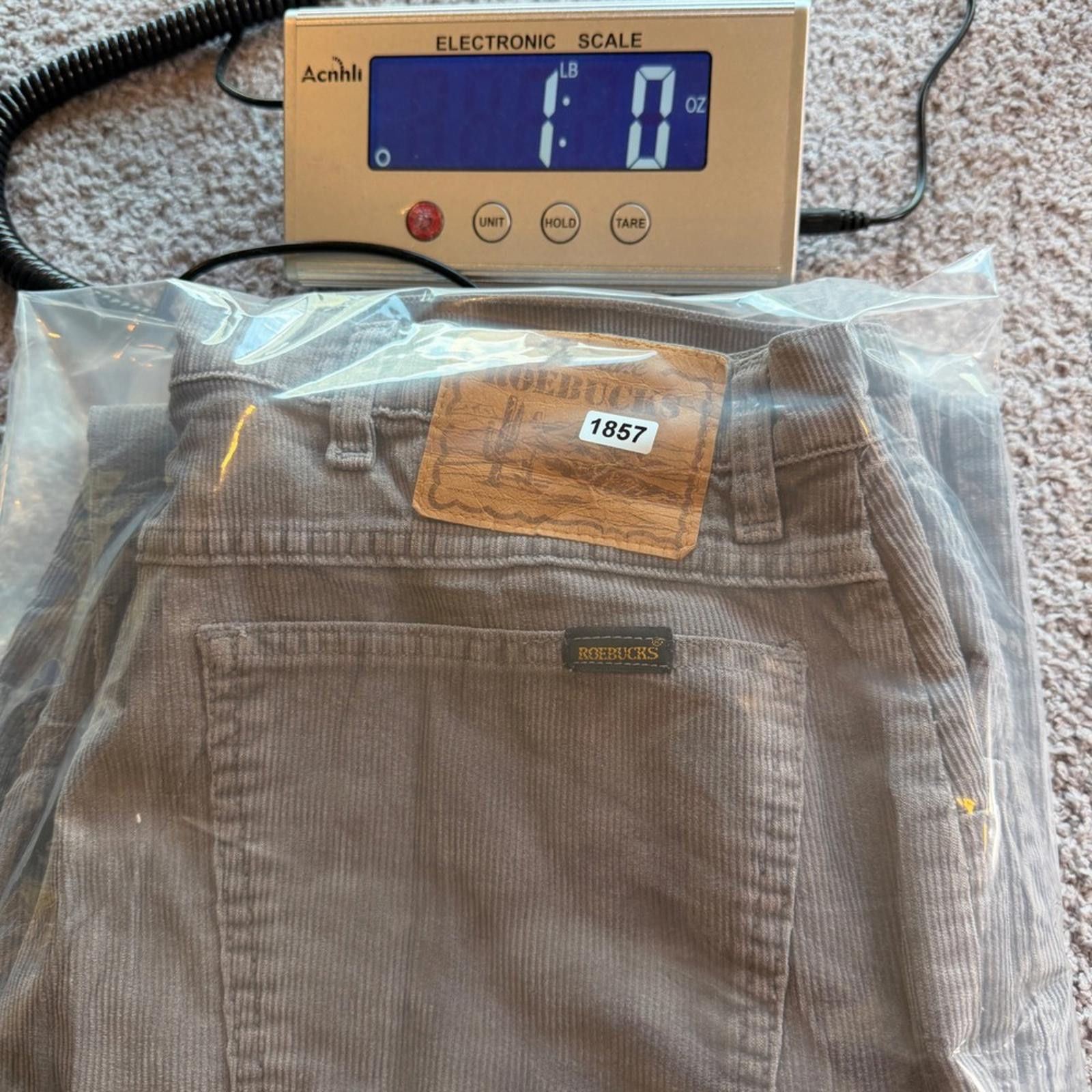 Other Vintage 80s Roebucks Corduroy Pants Mens 34x30 Trousers Size US 34 / EU 50 - 7 Thumbnail