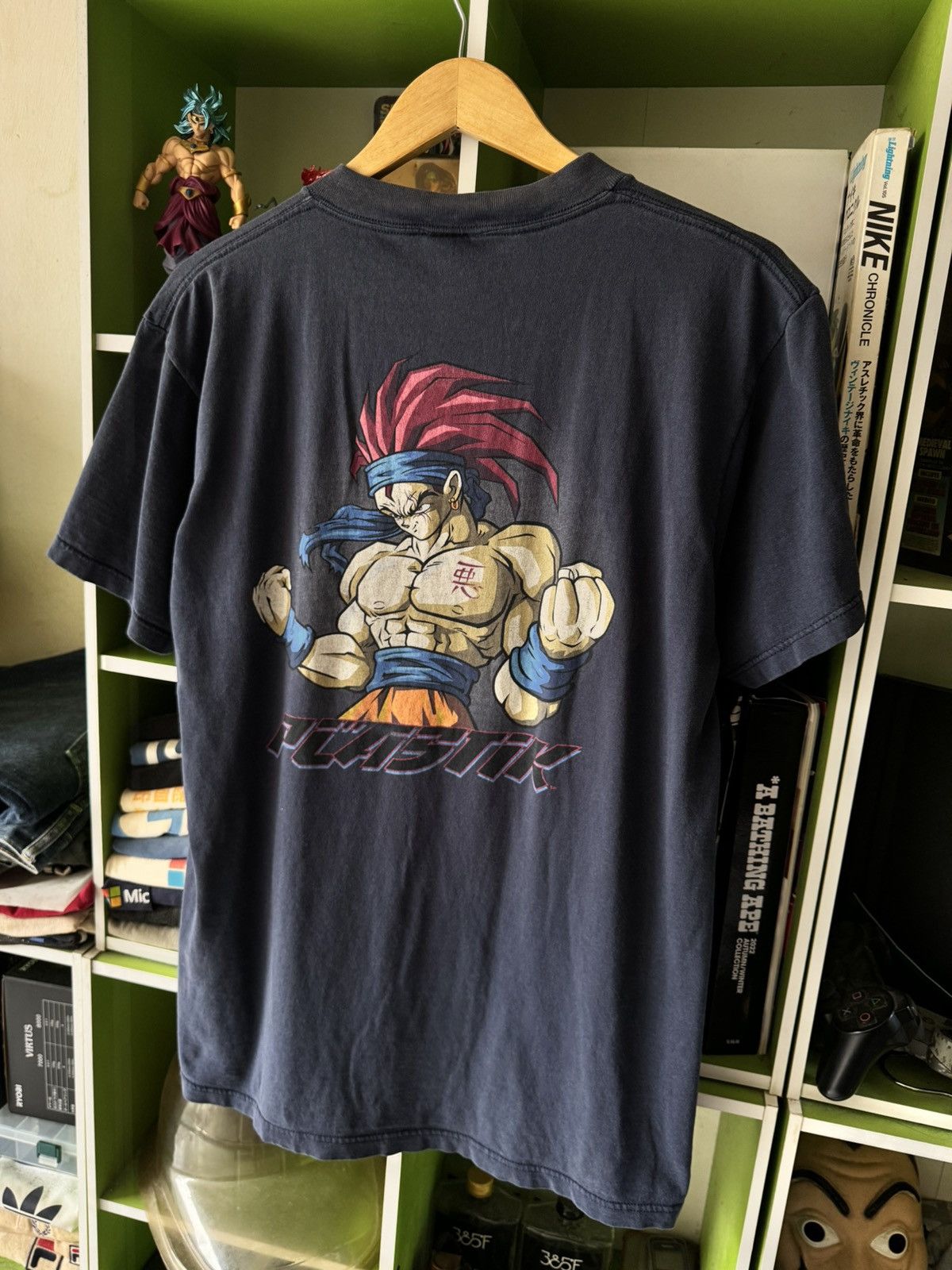 image of Anima x Skategang Vintage 90's Plastik Skate Brand Backhit Design Anime in Blue/Navy (Size Large)