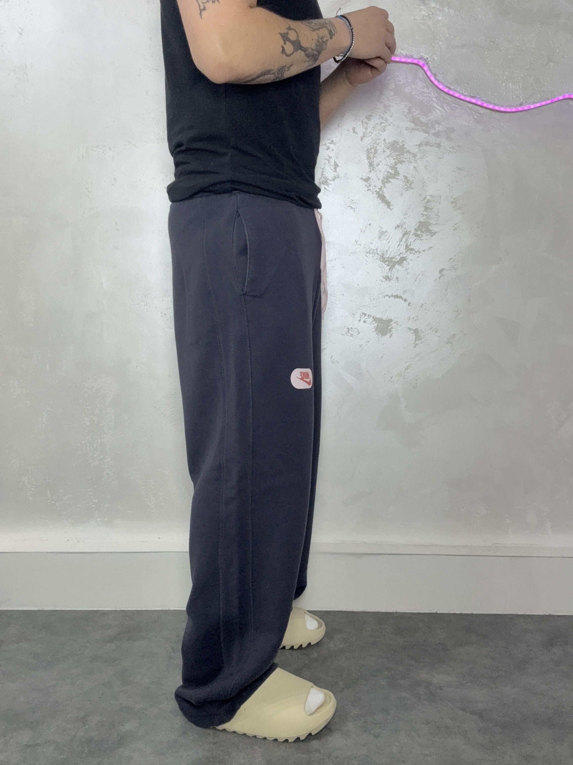 Nike Nike Sportswear Heritage Fleece Joggers Navy Baggy Wide Leg Size US 34 / EU 50 - 3 Thumbnail
