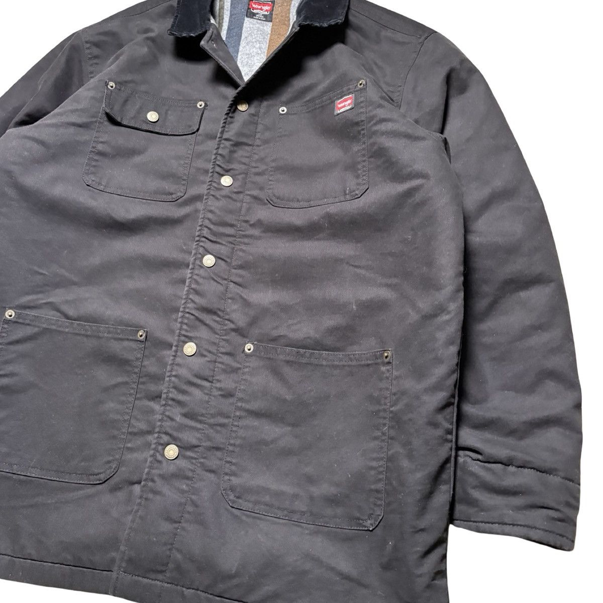 Wrangler Wrangler Chore Field Jacket Black Blanket Lined Snap Up Size US L / EU 52-54 / 3 - 2 Thumbnail