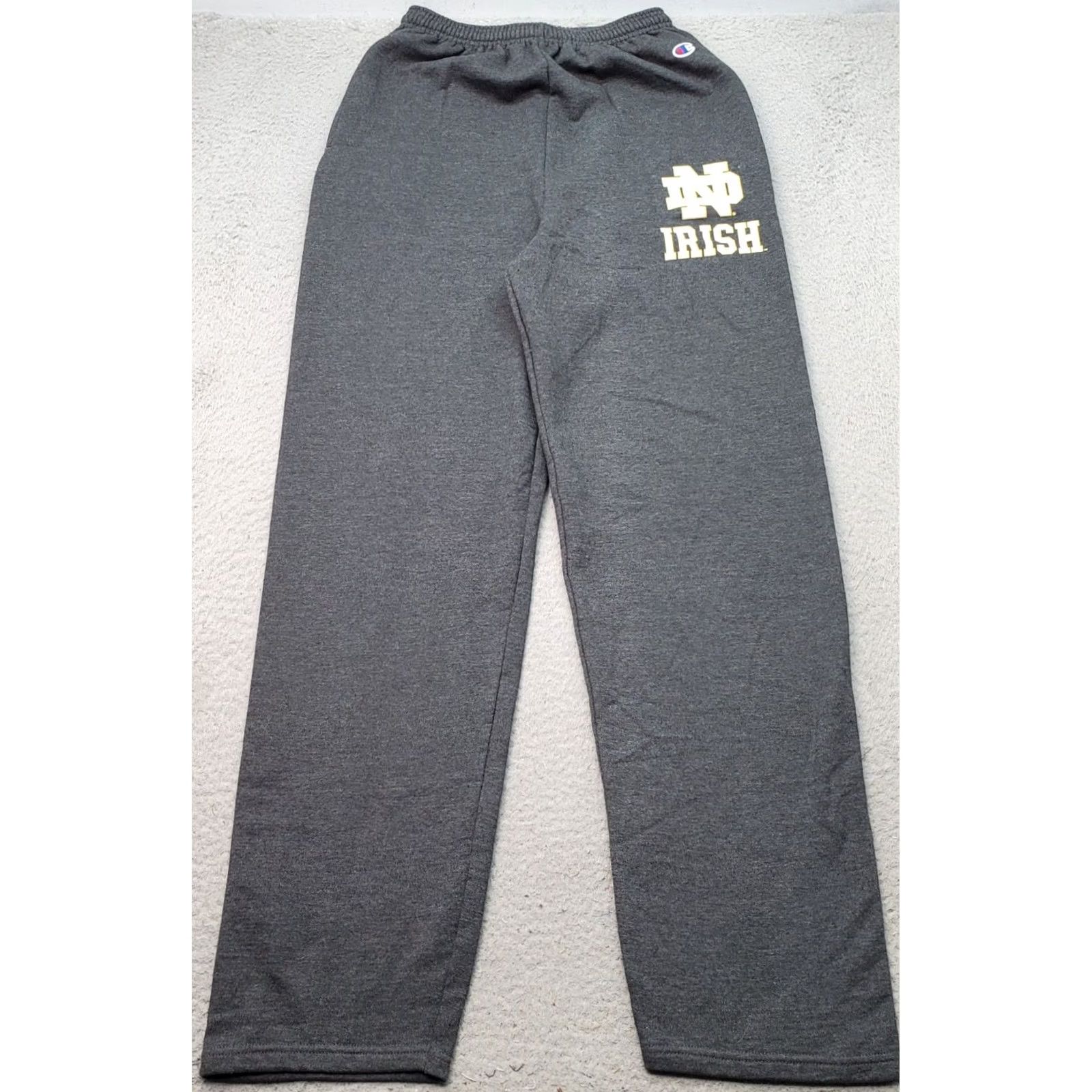 Champion Champion Sweatpants Mens M Gray University of Notre Dame Elastic Waist Straight Size US 31 - 2 Thumbnail