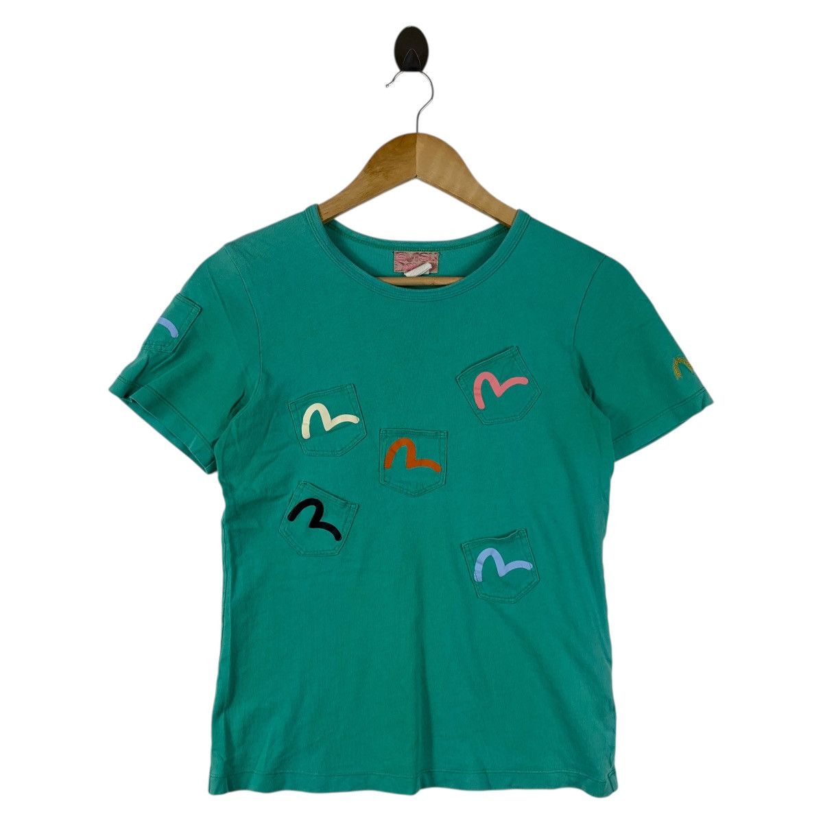 Evisu Vintage Evisu Donna Multi-Pocket Teal Tee Size US XS / EU 42 / 0 - 1 Thumbnail