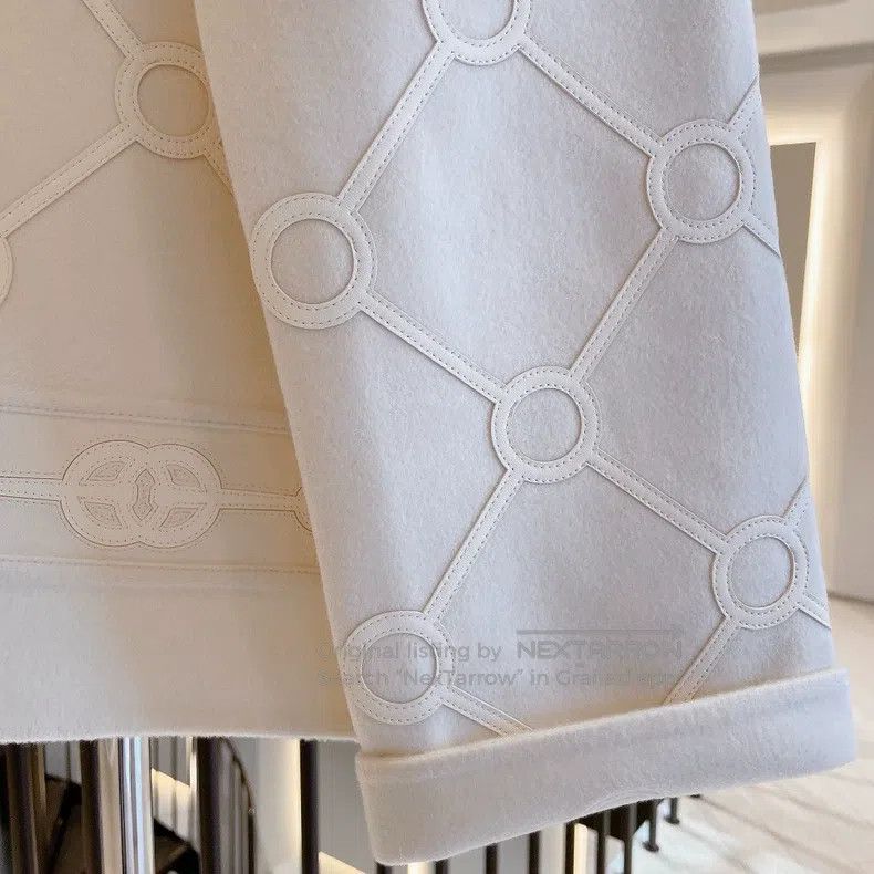 Hermes Hermes Milkshake White Cashmere and Leather Lapel Jacket Size XS / US 0-2 / IT 36-38 - 5 Thumbnail