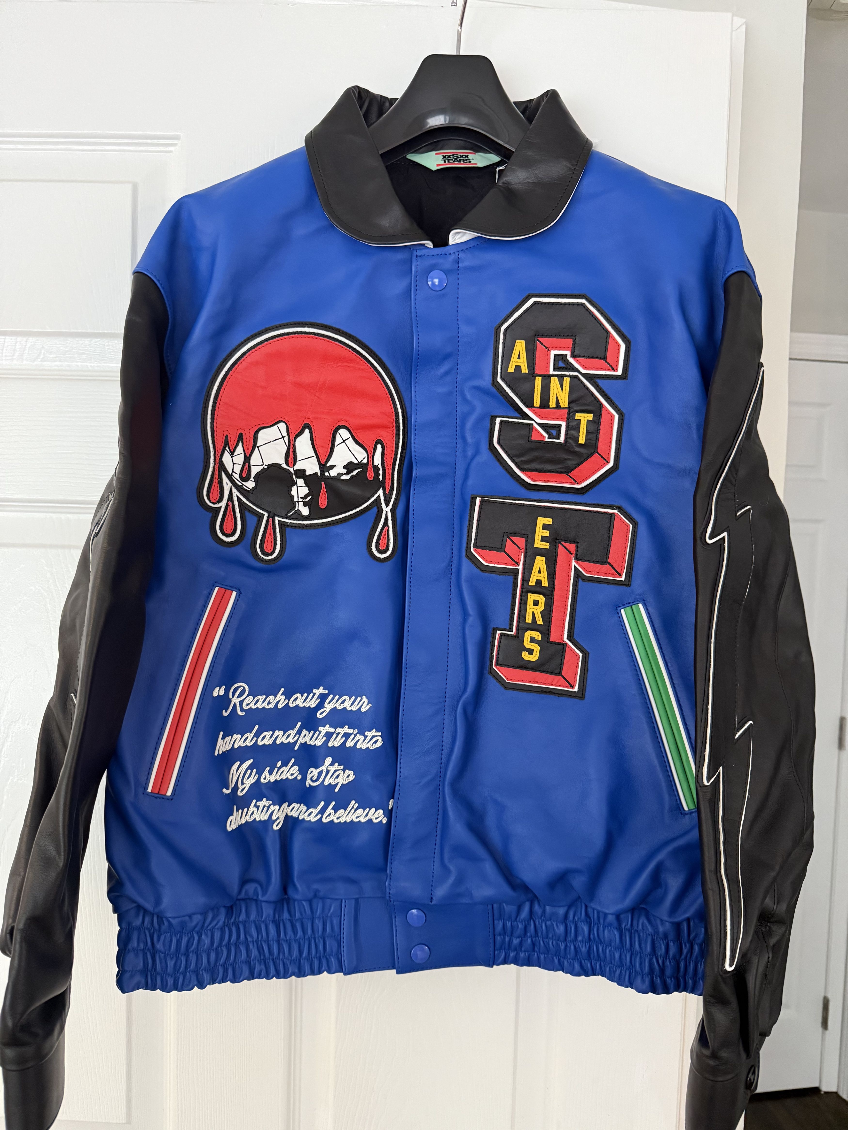 DENIM TEARS × Saint Michael Saint Michael Leather Holy Grail Jacket Size US M / EU 48-50 / 2 - 1 Thumbnail