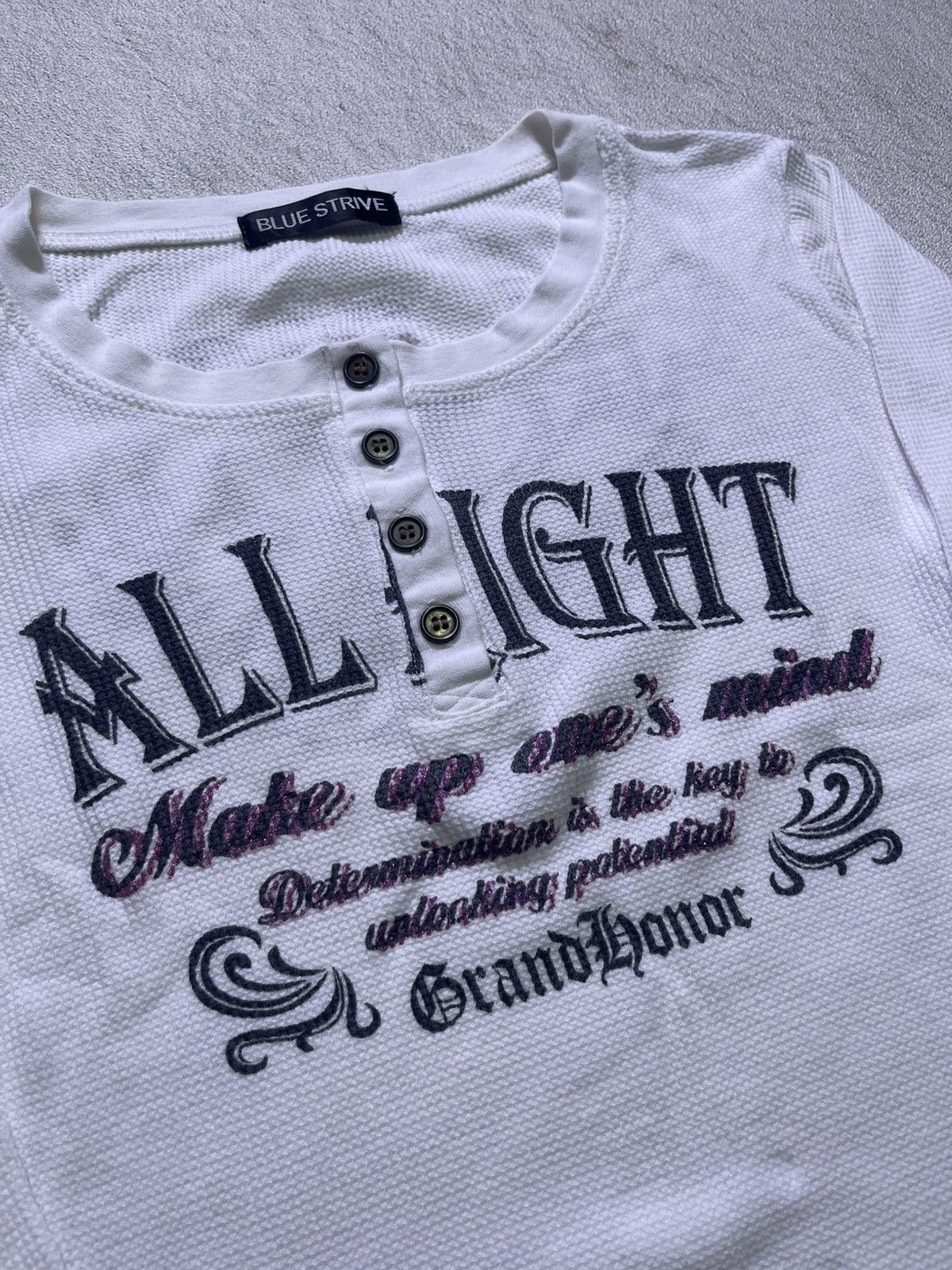 Japanese Brand Y2K BLUE STRIVE long sleeve tshirt women's Size M / US 6-8 / IT 42-44 - 3 Thumbnail