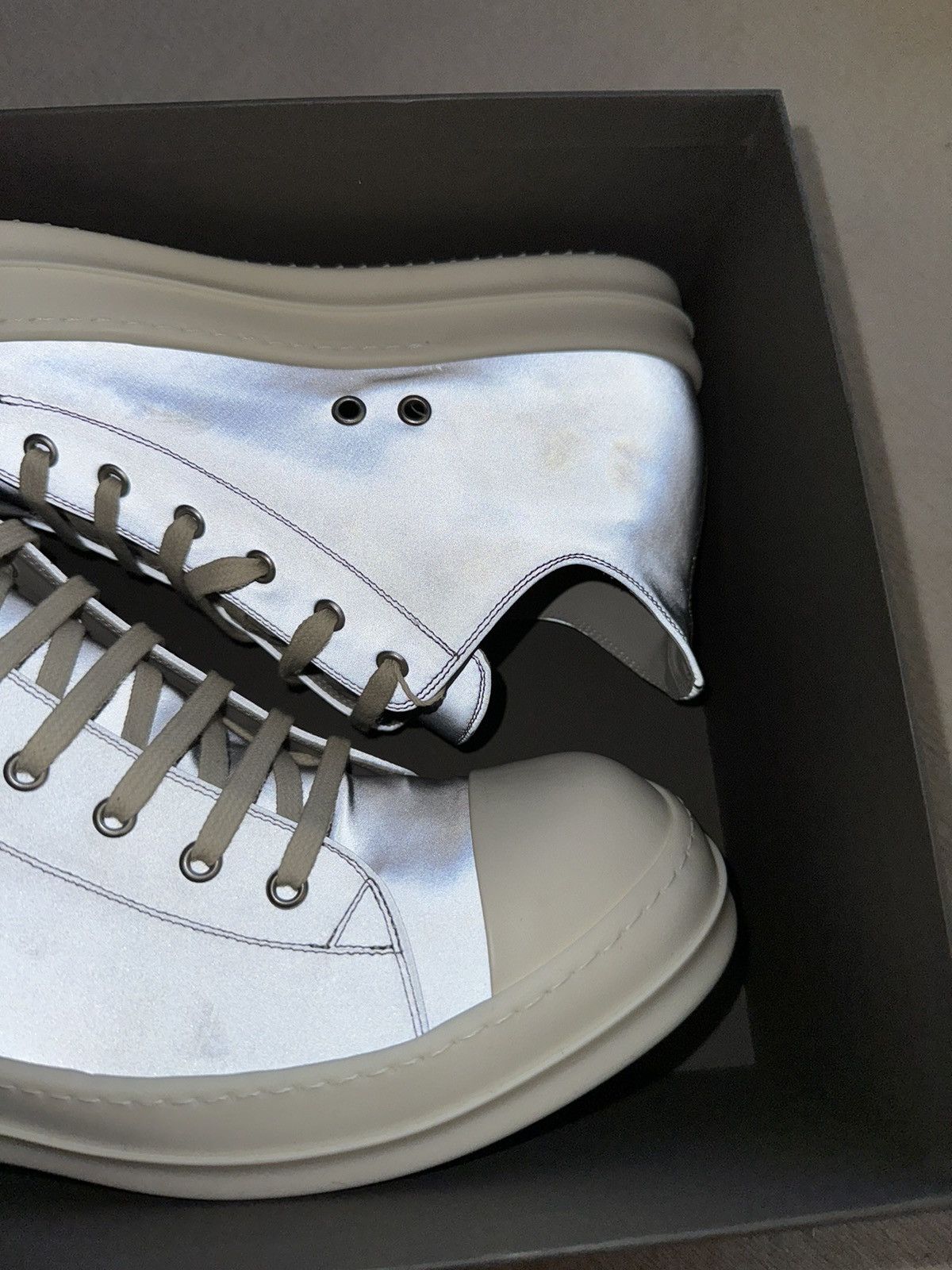 Rick Owens NEW | * 1 OF 1 SAMPLE * FW22 RUNWAY REFLEX LOWTOP RAMONES 44 Size US 11 / EU 44 - 5 Thumbnail