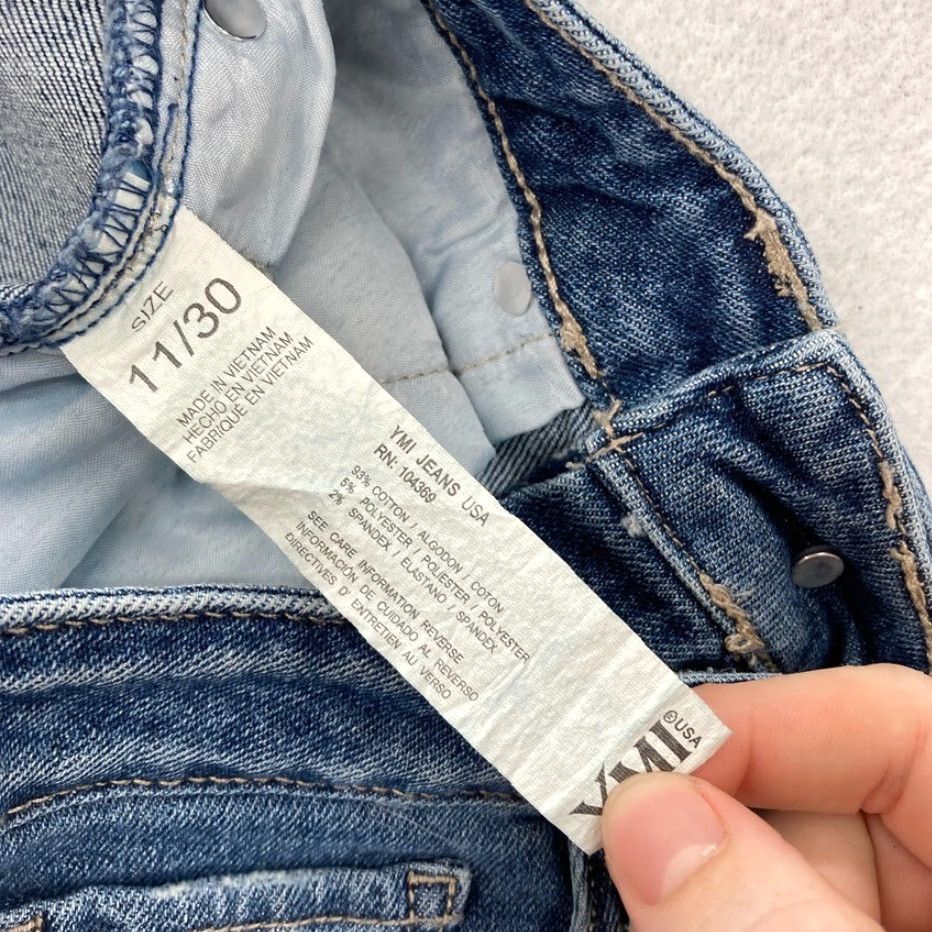 Vintage YMI Jeans Dream Collection Women's 11/30 Slim Straight Ankle Medium Wash Blue Jeans Size 32" / US 10 / IT 46 - 6 Thumbnail