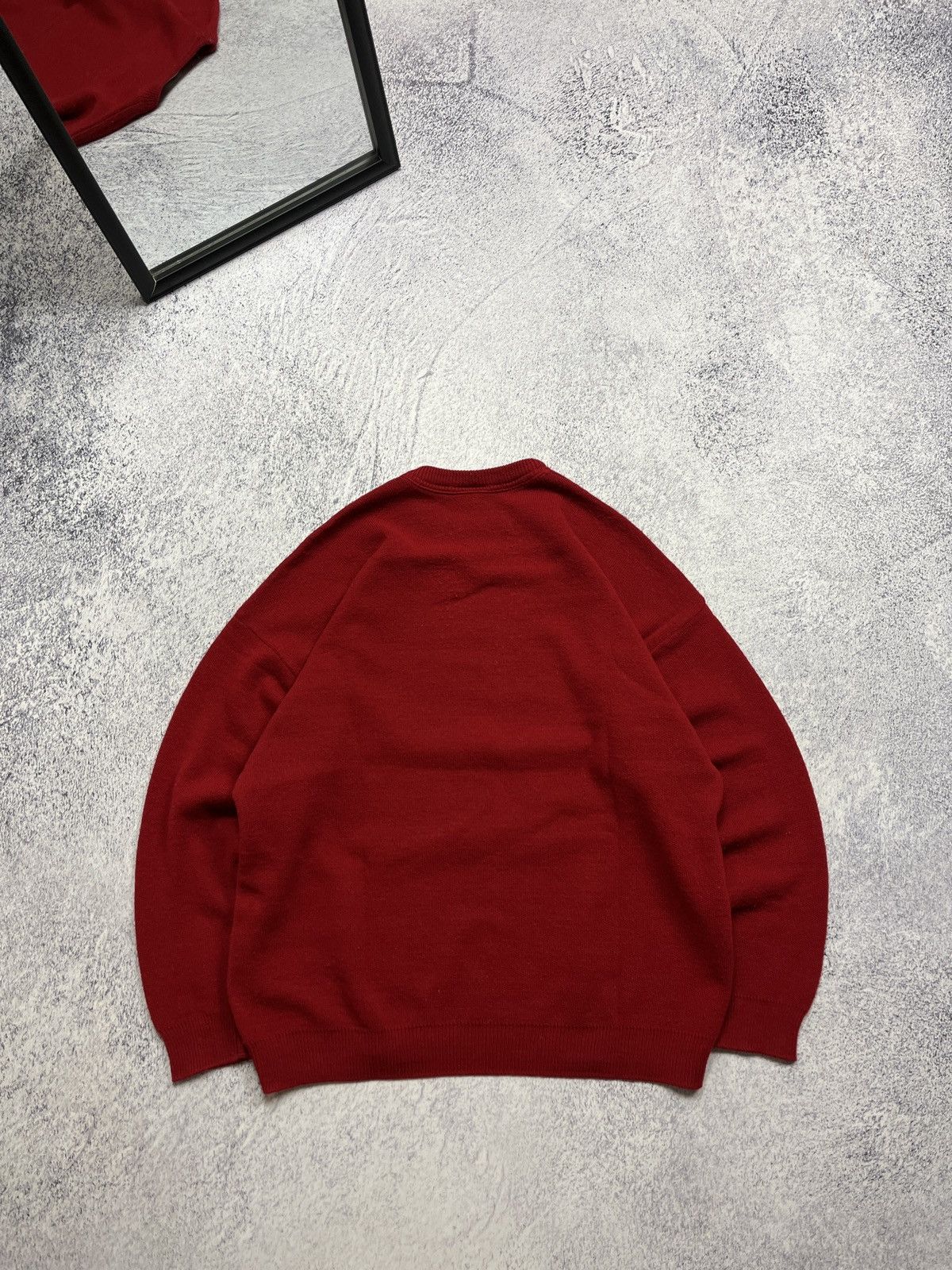 Lacoste × Vintage Vintage Lacoste Red Wool Knit Sweater Size US L / EU 52-54 / 3 - 13 Thumbnail