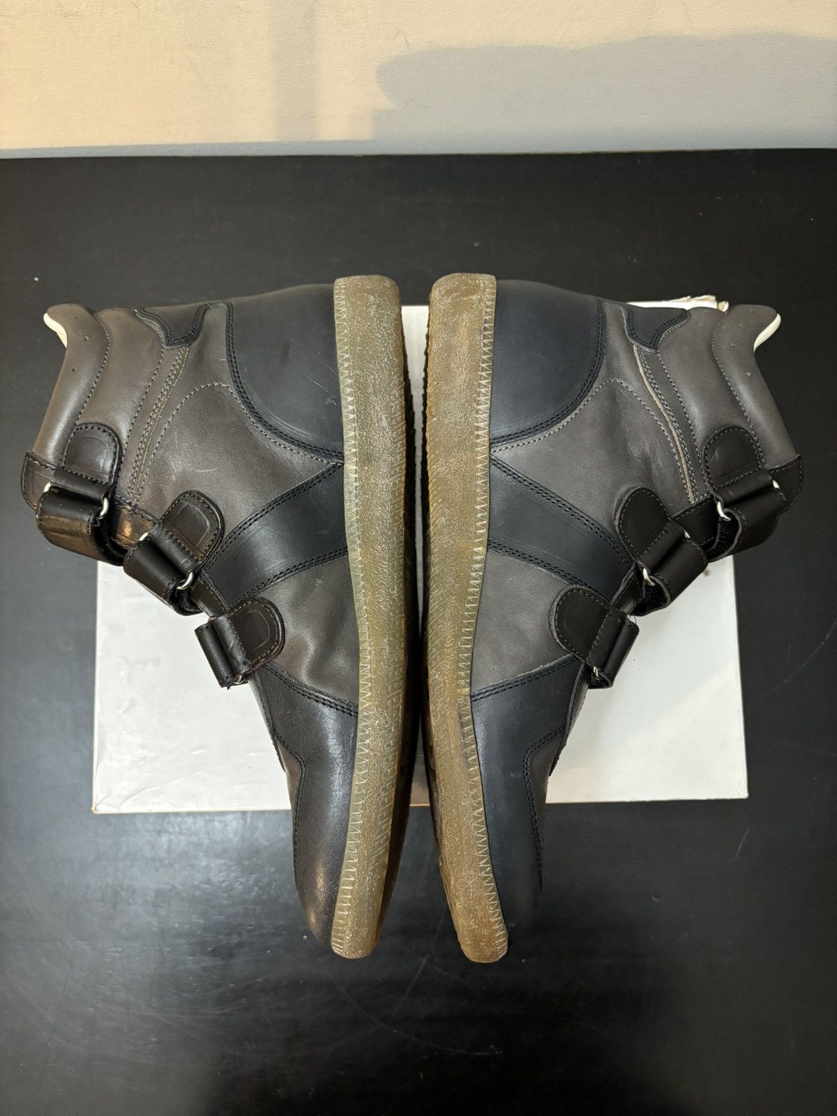 Maison Margiela Maison Margiela GAT Replica Strap High Leather Sneakers Size US 9 / EU 42 - 3 Thumbnail