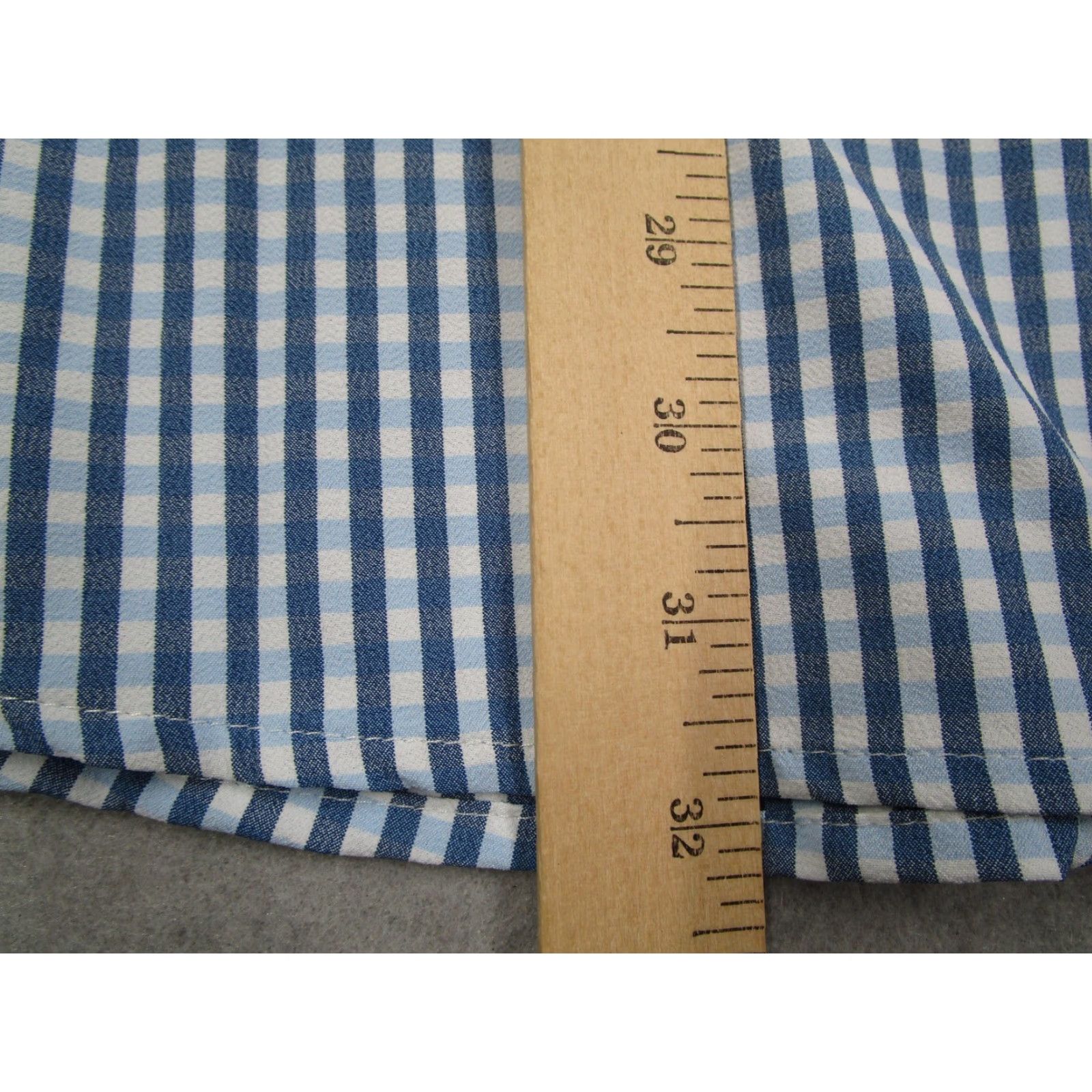 Mizzen+Main Mizzen+Main shirt Mens 2XL Blue White Leeward Dress Set Sail Alamo Gingham Shirt Size 48R - 7 Thumbnail