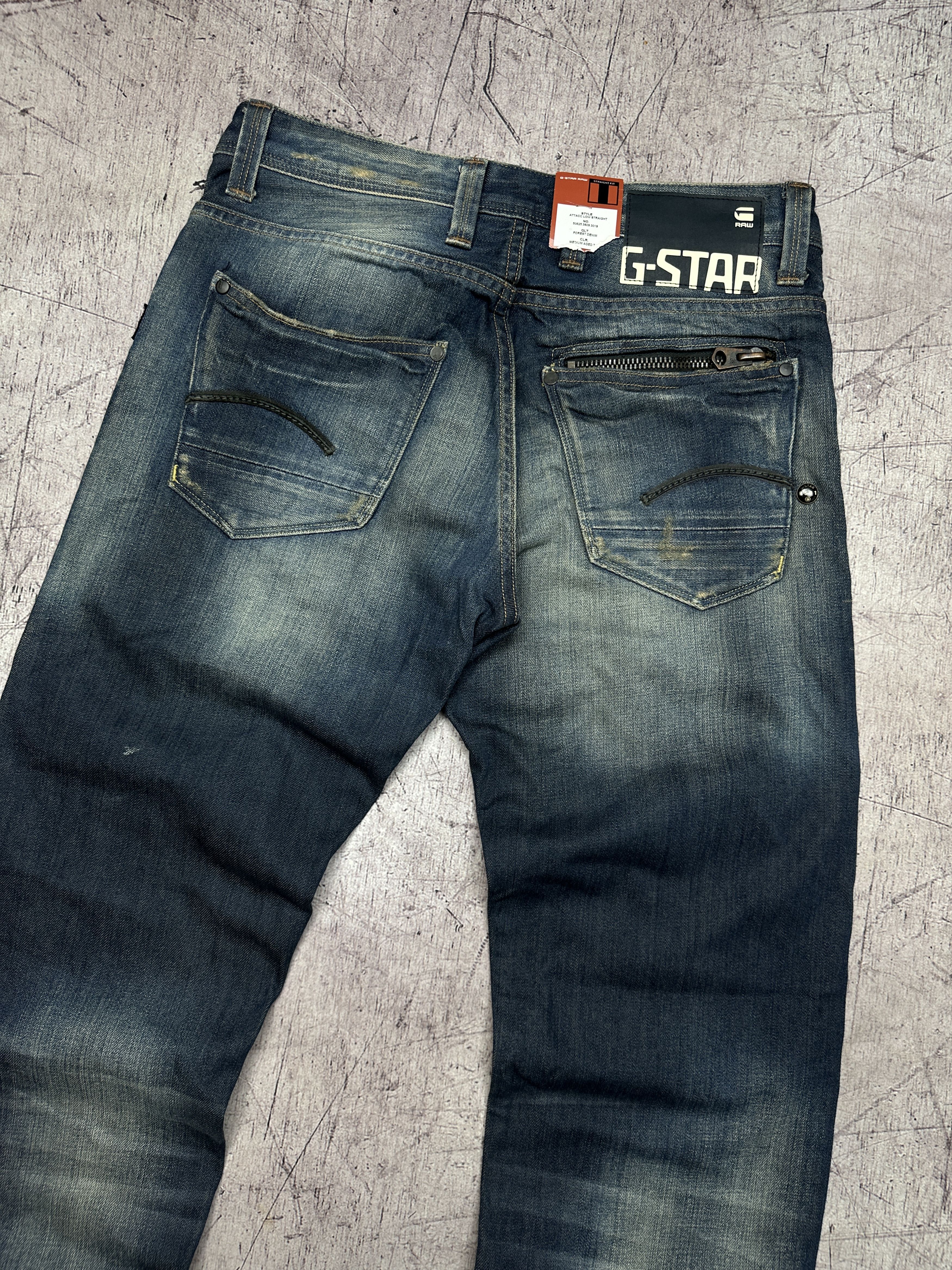 G-Star NEW G Star Raw Attacc Low Straight Mens Denim Pants Jeans Size US 29 - 2 Thumbnail