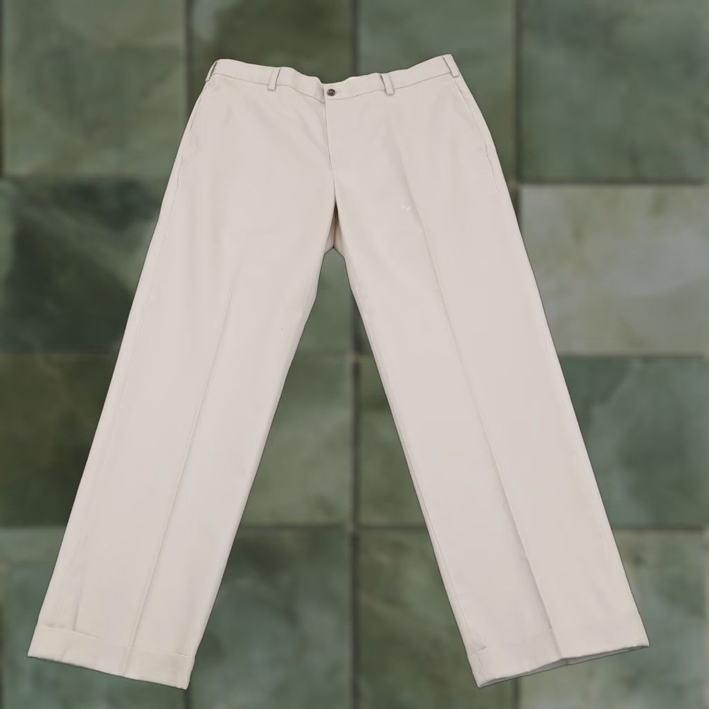 Brooks Brothers Brooks Brothers Beige Chino Pants Mens 38x34 (37x30) Straight Leg Clark Cuff Office Size US 37 - 1 Thumbnail