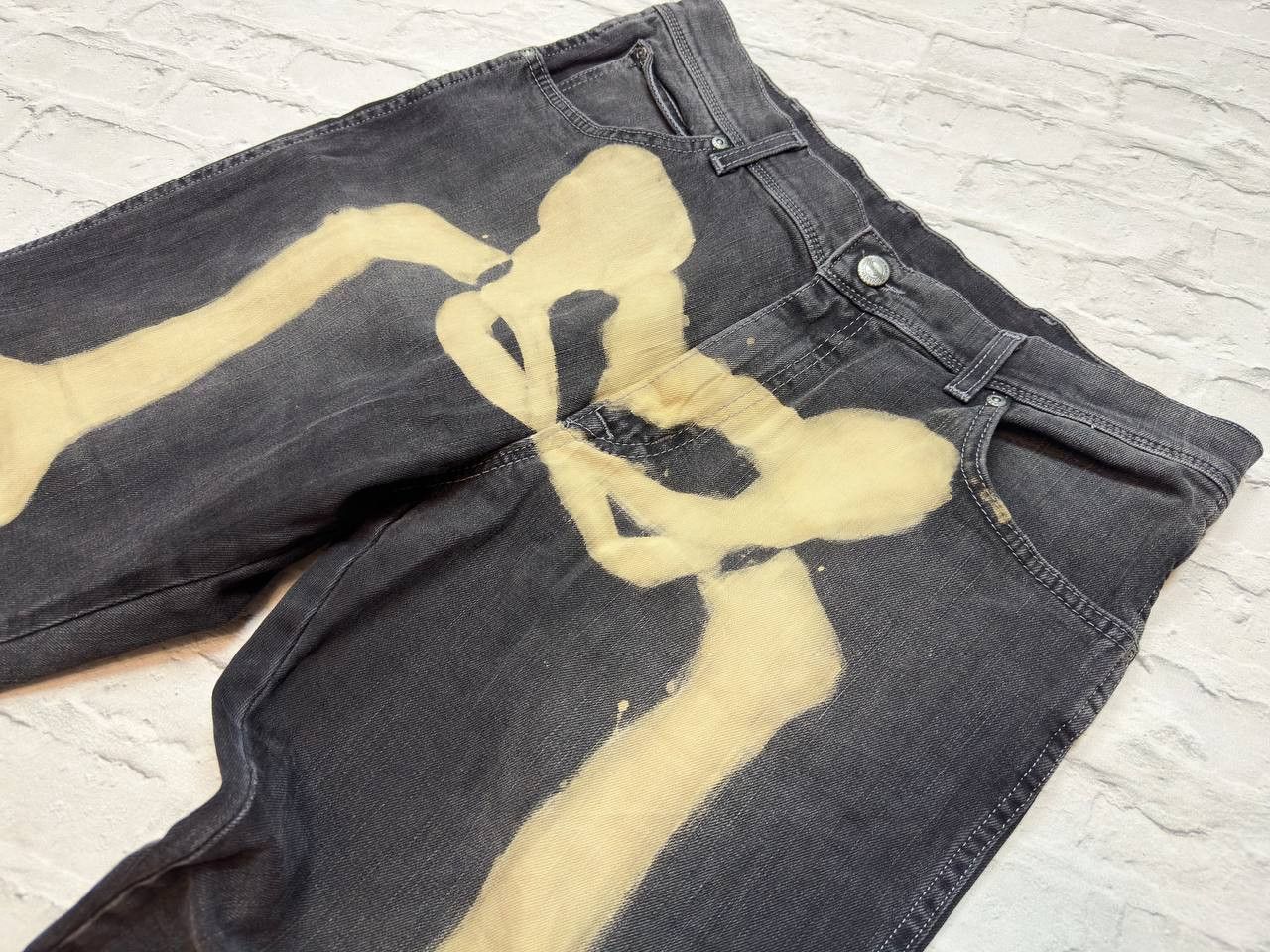 Wrangler Wrangler Texas Skeleton Bones Jeans 36/32 Y2K Kapital Amiri Size US 34 / EU 50 - 3 Thumbnail