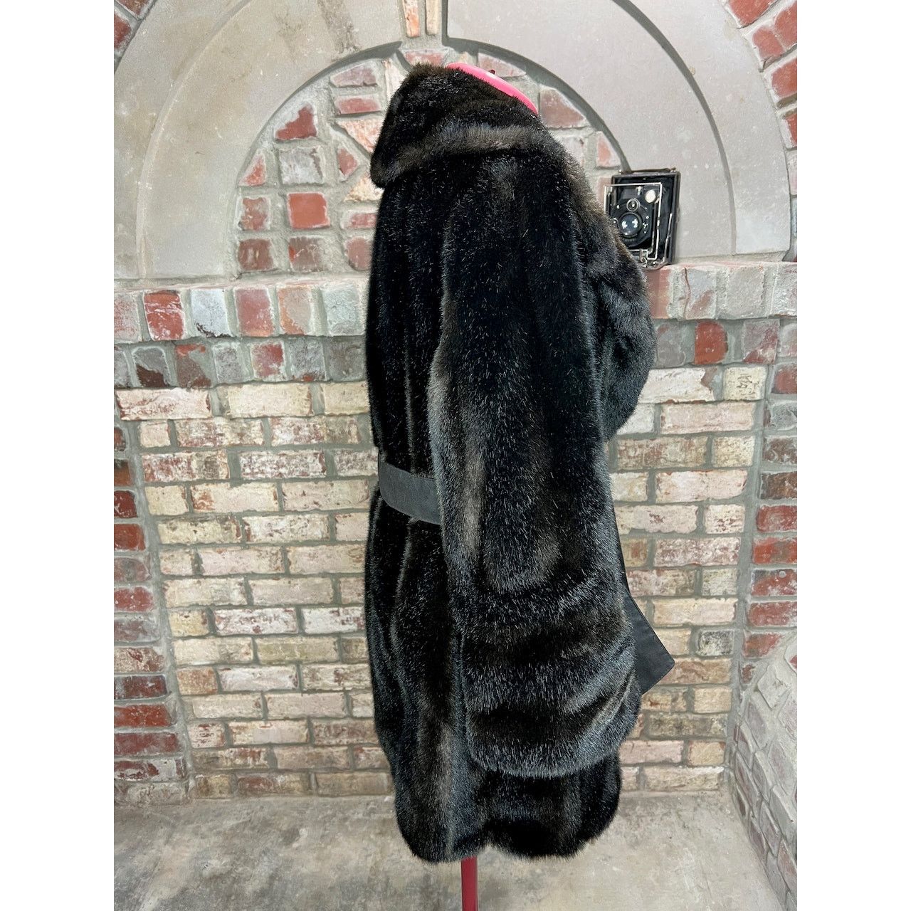 Vintage Faux fur collar vintage 60s exaggerated collar black Size L / US 10 / IT 46 - 9 Thumbnail