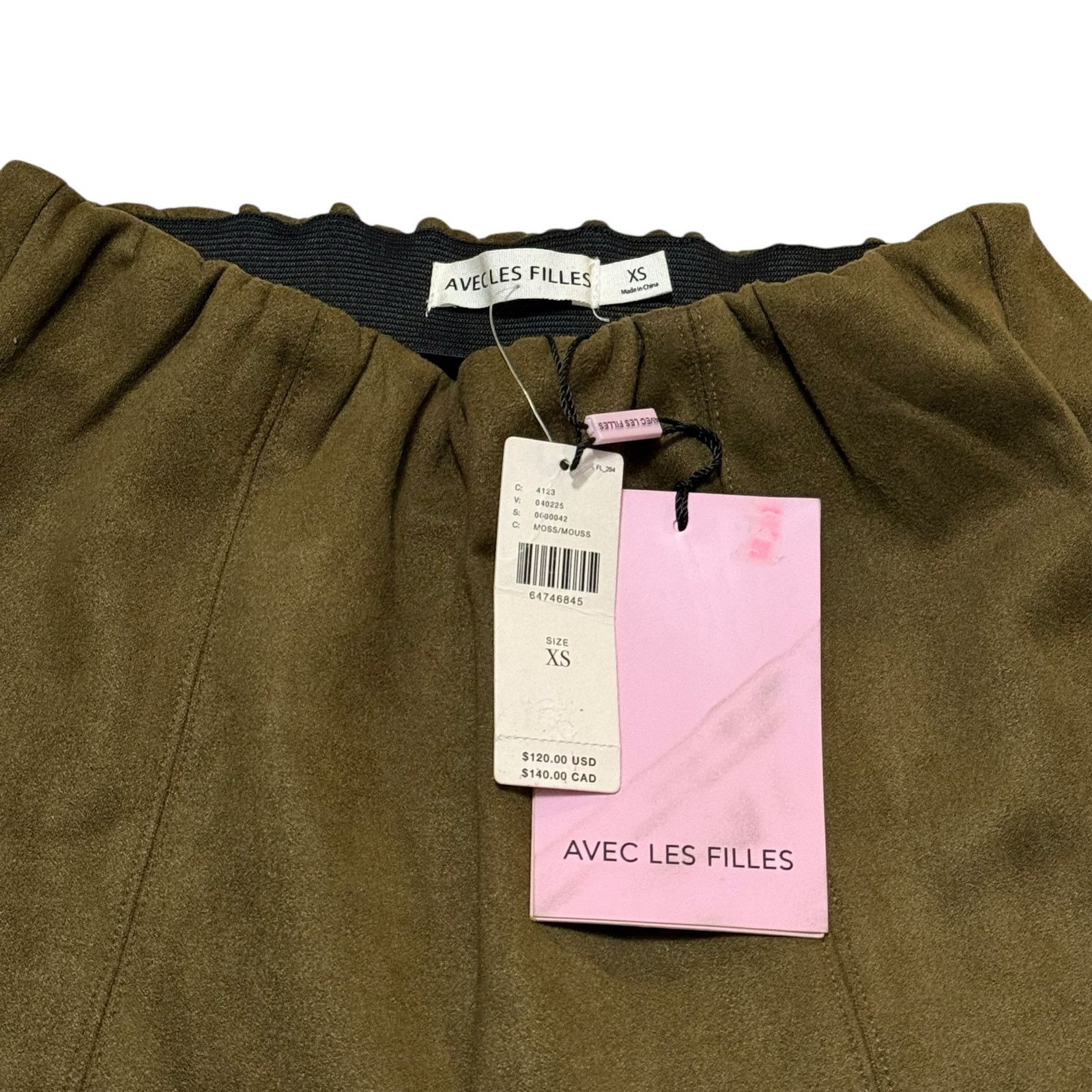 AVEC LES FILLES × Anthropologie Avec Les Filles Slit Front Leggings Ankle Pants Green XS Size 22" - 5 Thumbnail