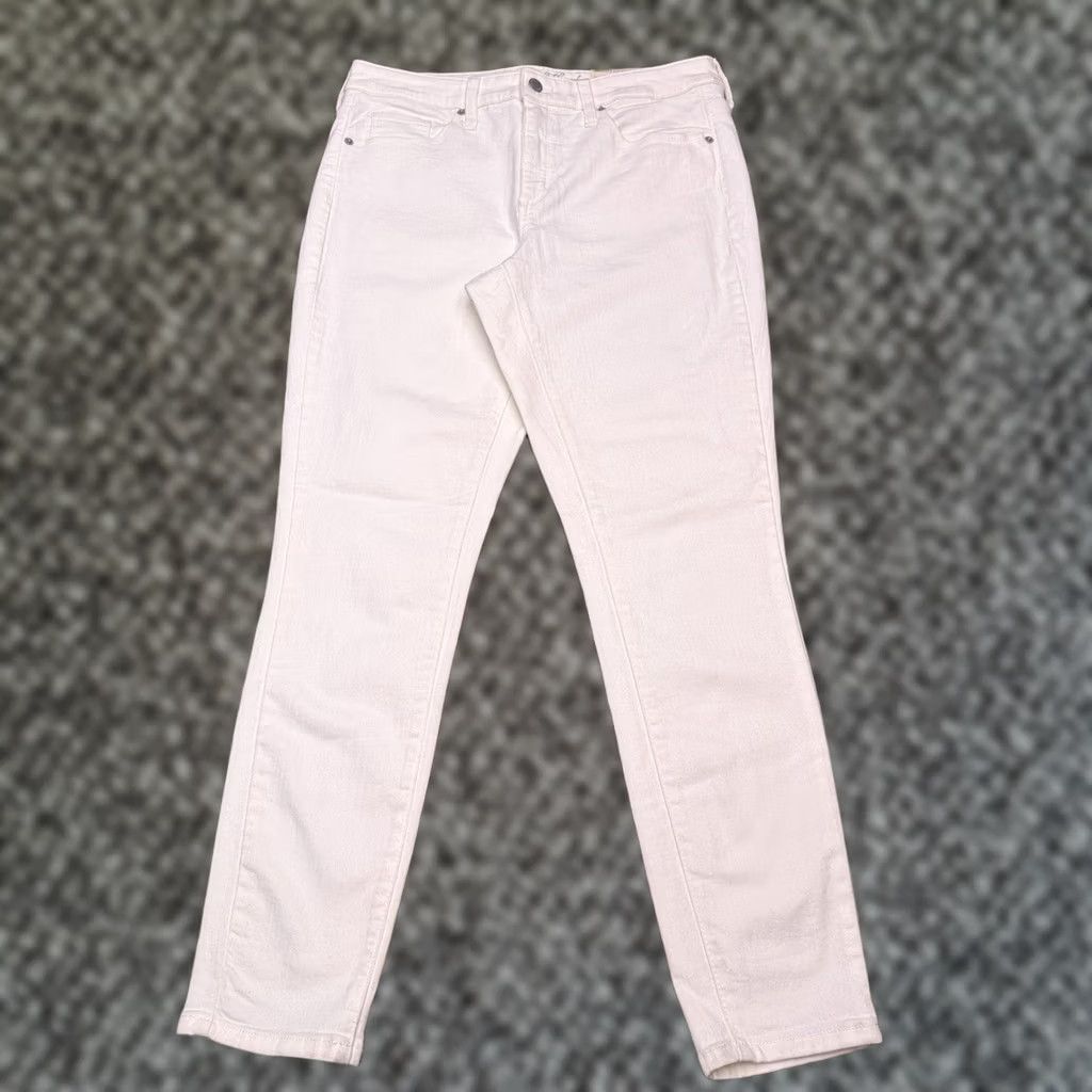 Vintage Universal Thread White High Rise Skinny Jeans 10 30R Stretch Denim Women's Jeans Slim 5-Pocket Size 32" / US 10 / IT 46 - 1 Thumbnail