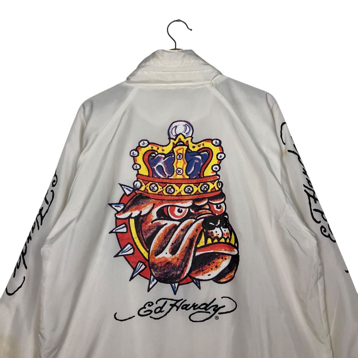 Japanese Brand 📌Vintage Zipper Jacket Ed Hardy Big Logo Design Embroidered Size US XL / EU 56 / 4 - 10 Thumbnail