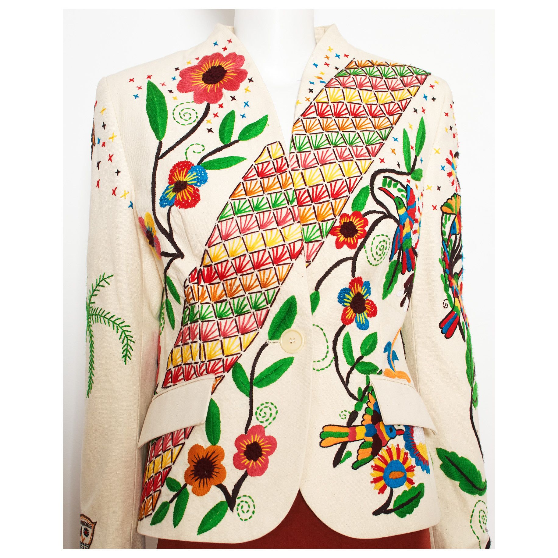 Bernhard Willhelm vintage 2003 embroidered BERNHARD WILLHELM folklore jacket Size S / US 4 / IT 40 - 1 Thumbnail