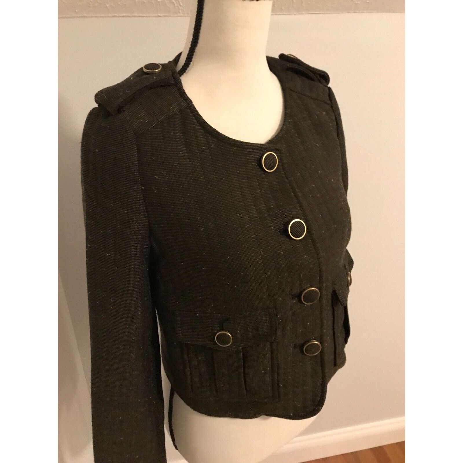 Anthropologie Anthropologie Cartonnier Brigade Brown Tweed Blazer - 2 NWT Size XS / US 0-2 / IT 36-38 - 2 Thumbnail