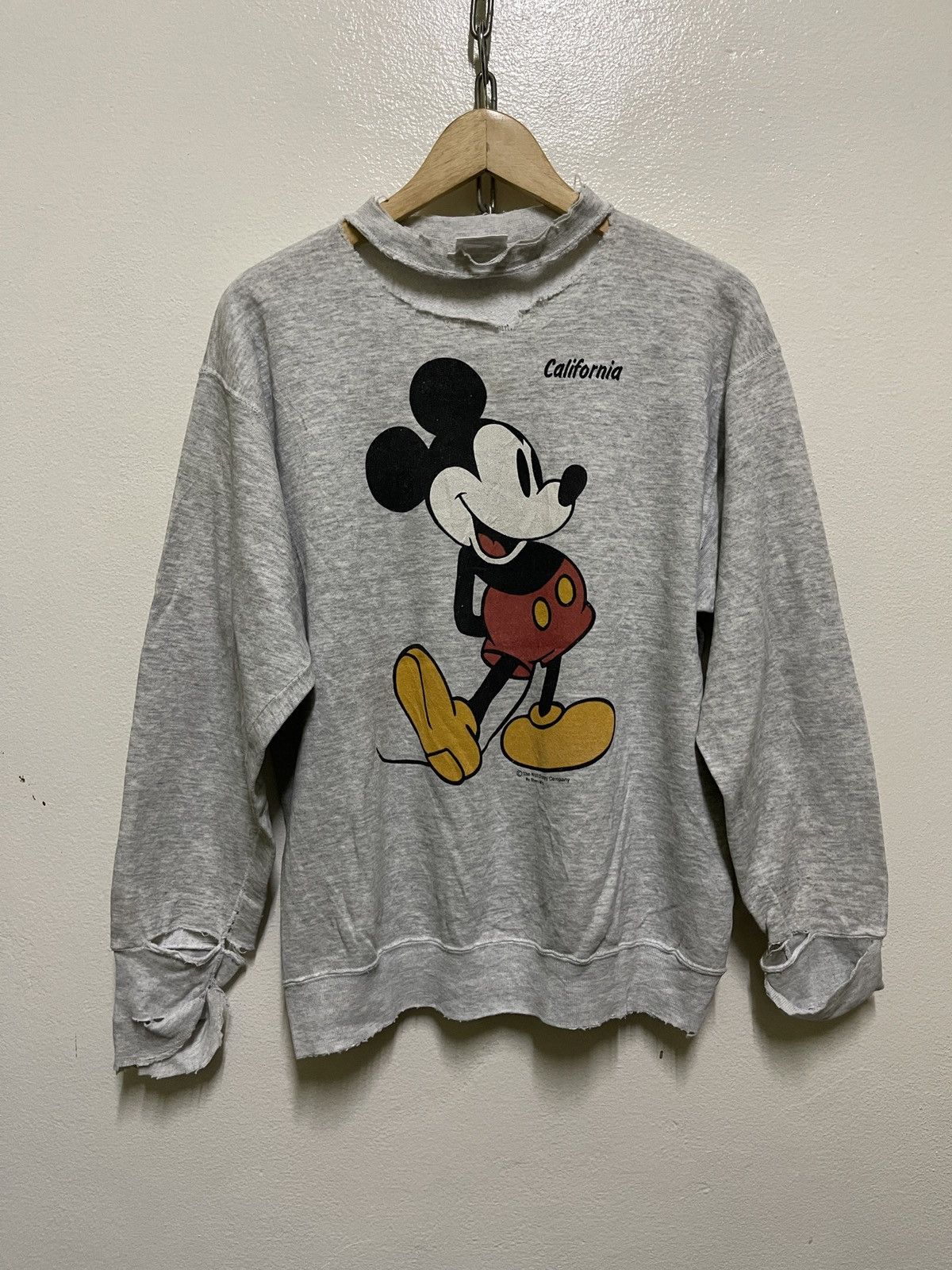 Disney × Mickey Mouse × Vintage Vintage Mickey Mouse Disney Distressed Sweatshirt Size US L / EU 52-54 / 3 - 1 Thumbnail