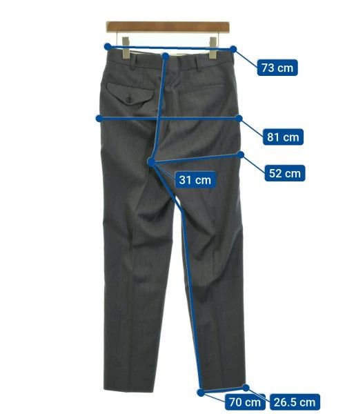 Comme des Garcons Homme Deux Casual Pants Slacks Stripes Wool Zipper Gray x Blue x White Size US 29 - 3 Thumbnail
