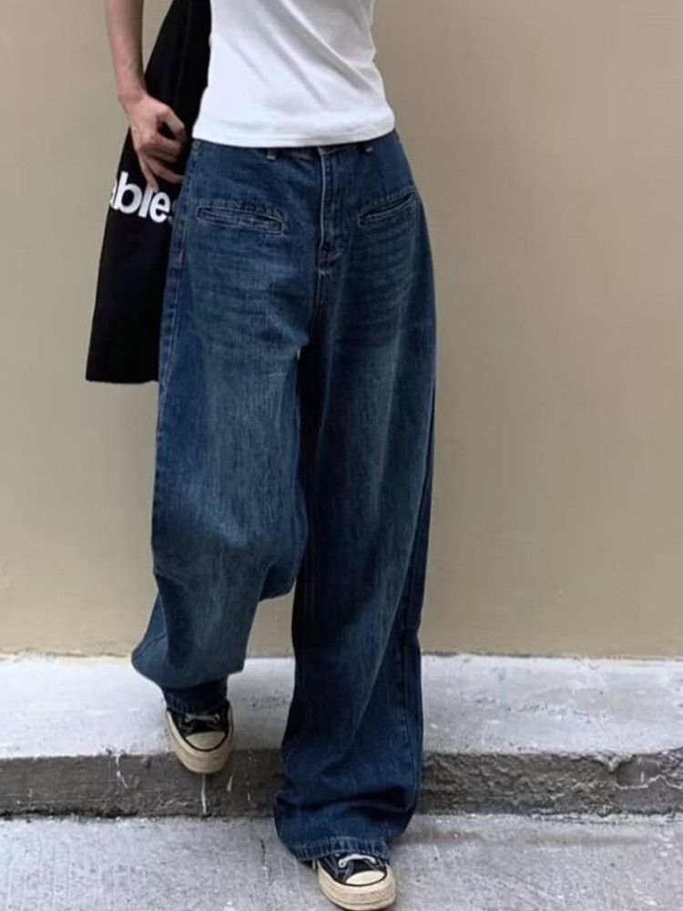 Japanese Brand × Jean Harajuku Vintage Loose Denim Size US 31 - 5 Thumbnail