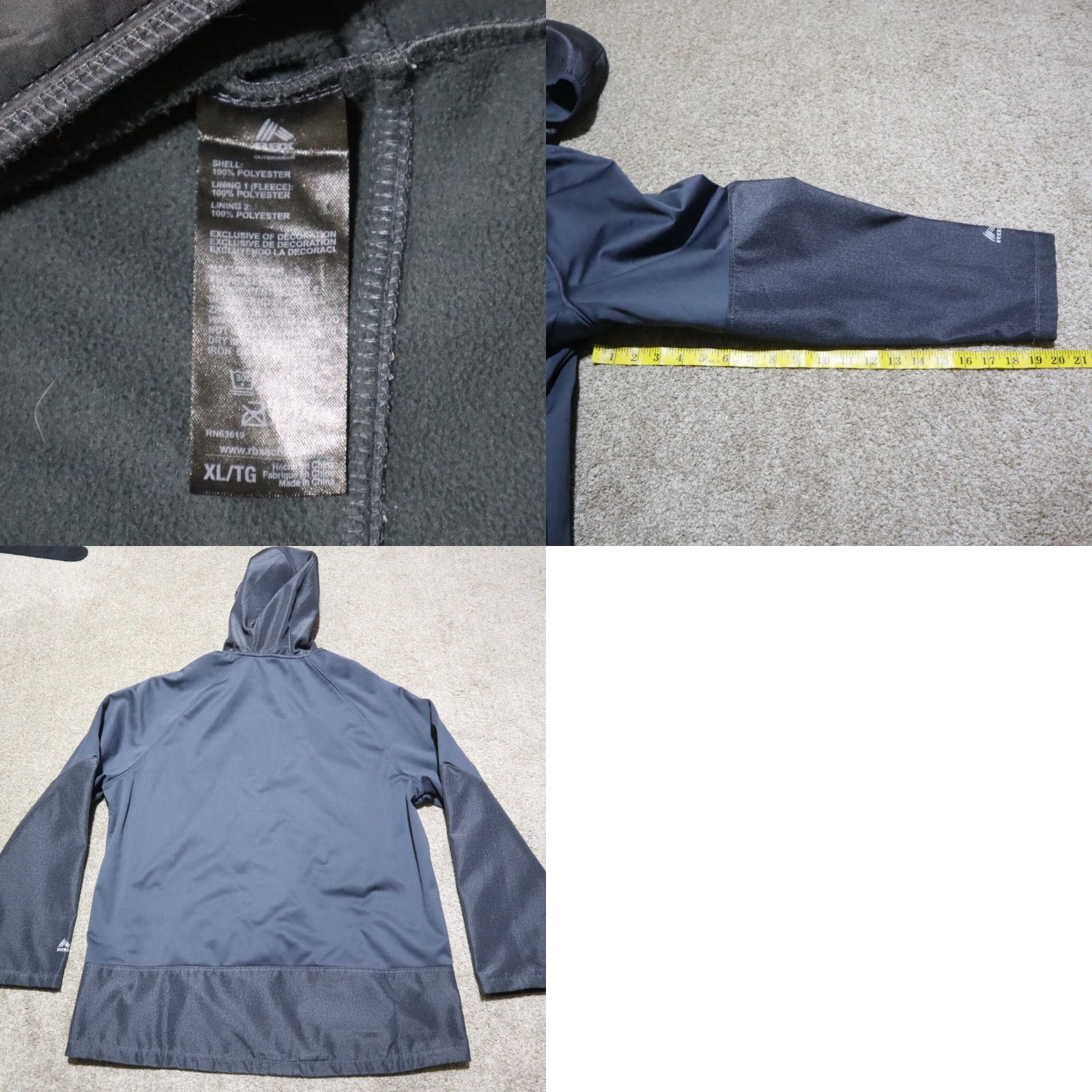 Vintage RBX Xtrain Gray Full Zip Hooded Perform Athletic Jacket Adult Men L Large Size US L / EU 52-54 / 3 - 8 Thumbnail