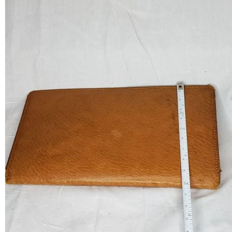 Other Brown Tall Bi-Fold Leather Wallet Coin Purse/Memorandum Slot Size ONE SIZE - 7 Thumbnail