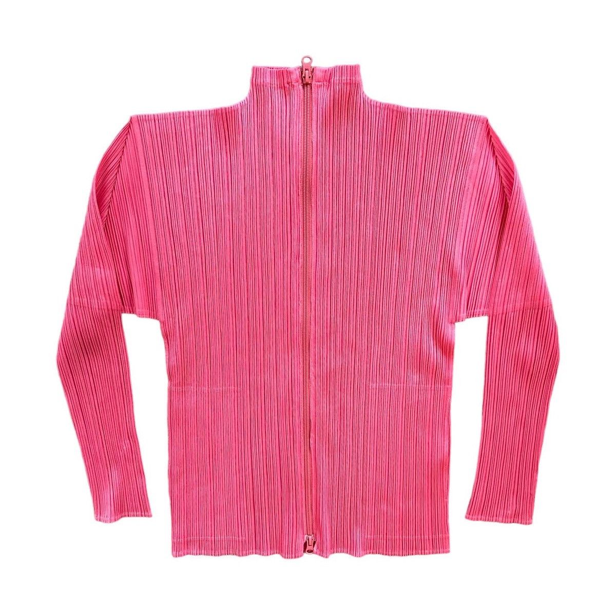 Issey Miyake RARE 90’s Pleats Please Issey Miyake pink zip-up blouse ...