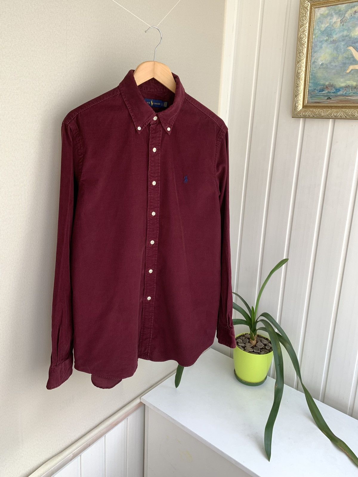 Ralph Lauren Ralph Lauren Corduroy LS Burgundy Button Shirt Size L Size US L / EU 52-54 / 3 - 1 Thumbnail