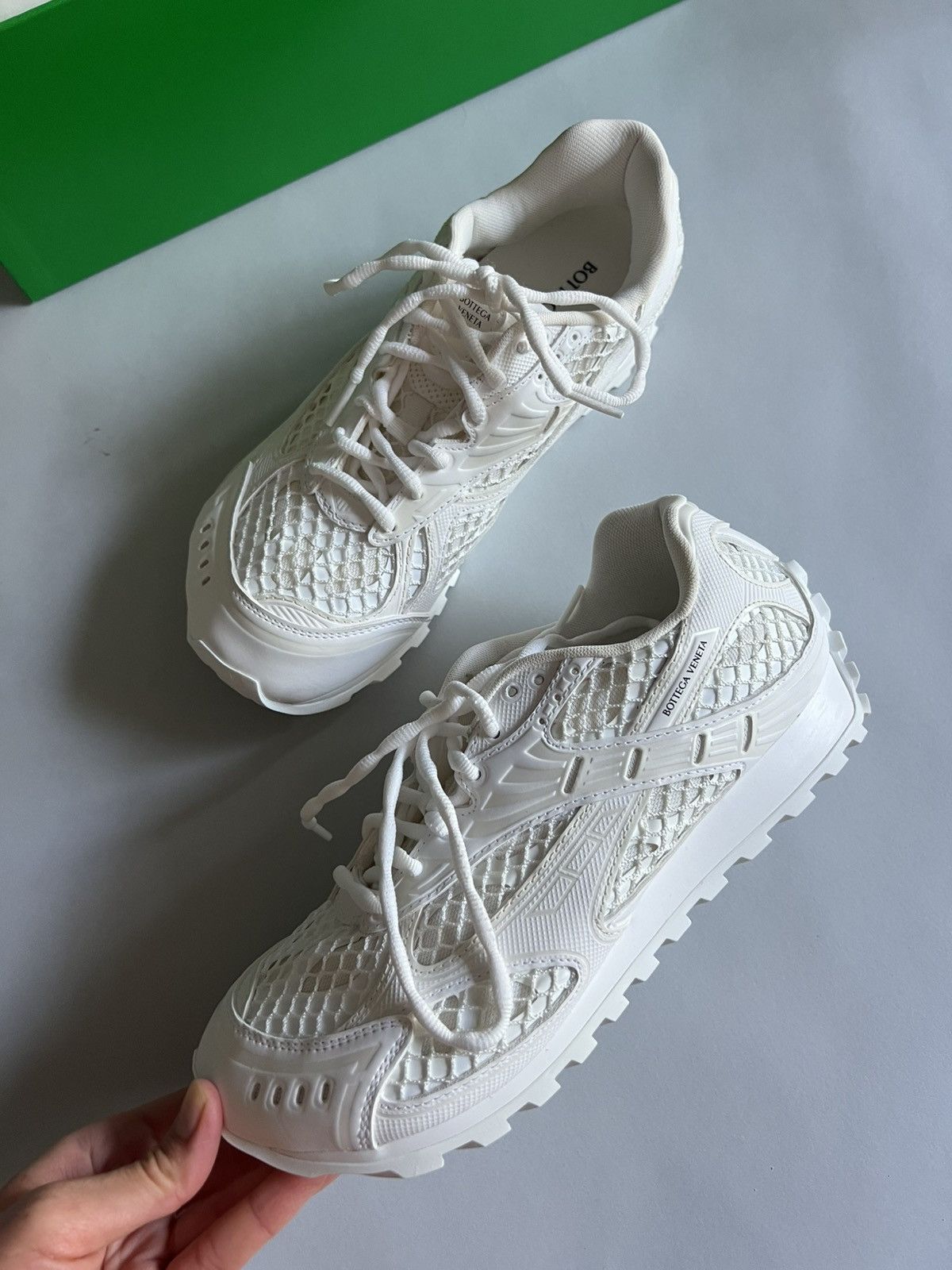 Bottega Veneta Orbit Suede Sneakers in white Size US 7 / IT 37 - 2 Thumbnail