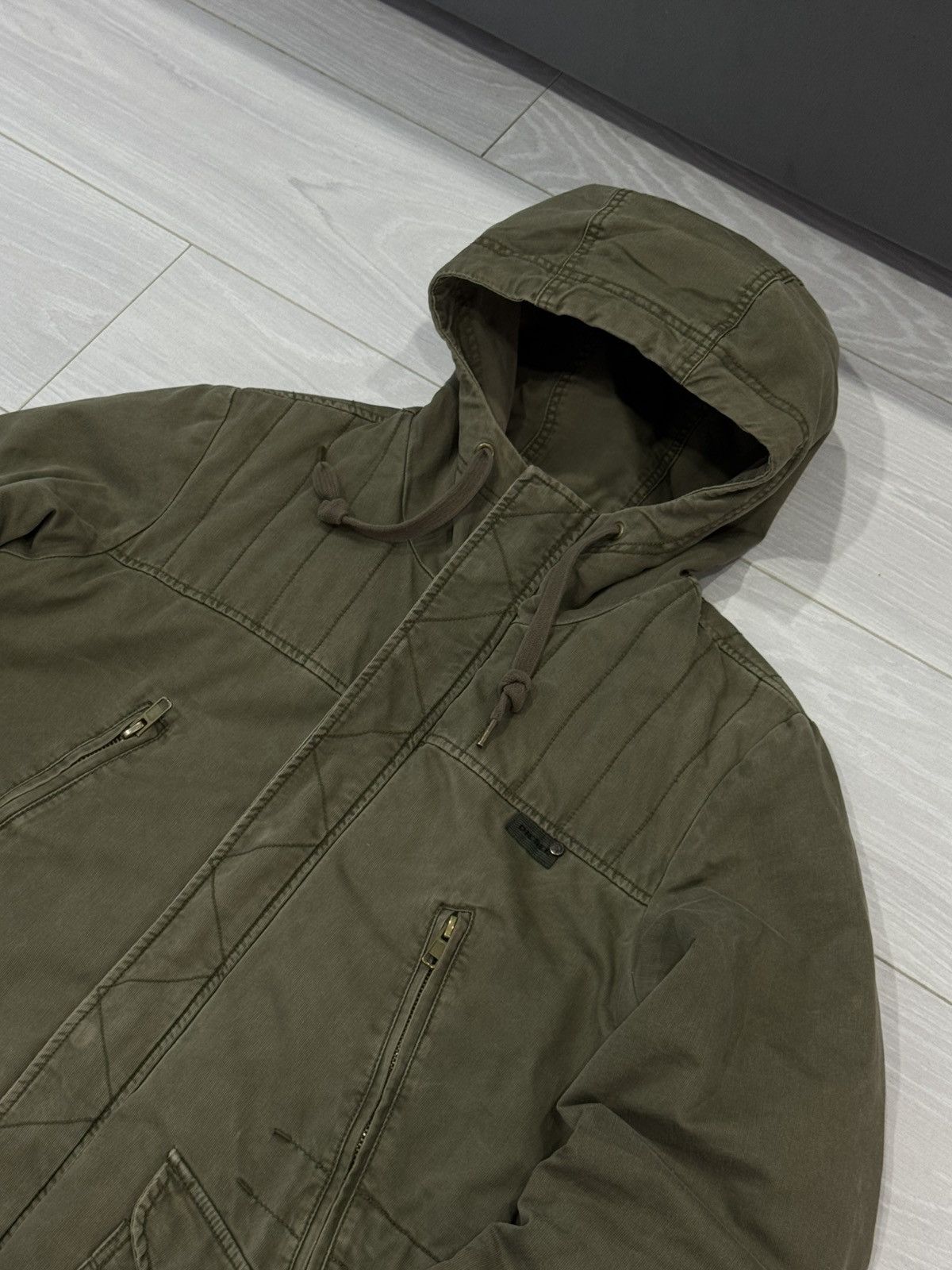 Diesel Diesel 90s Military Jacket - Green Multipocket Zip Up Size L Size US L / EU 52-54 / 3 - 7 Thumbnail