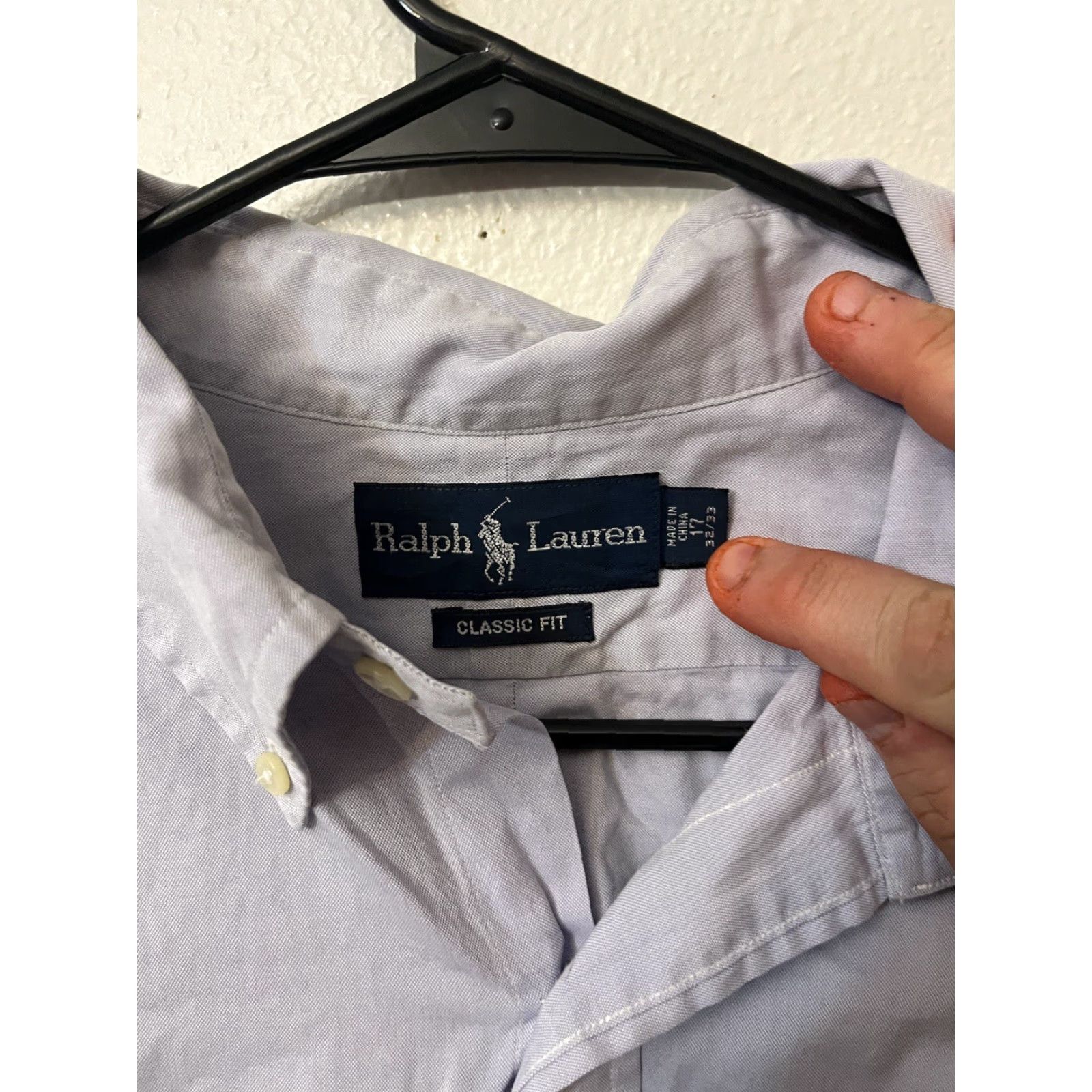 Ralph Lauren Ralph Lauren Men's Classic Fit Button-Up Blue Plaid Shirt Size 17 Long Sleeve Non-Iron Size US XL / EU 56 / 4 - 3 Thumbnail