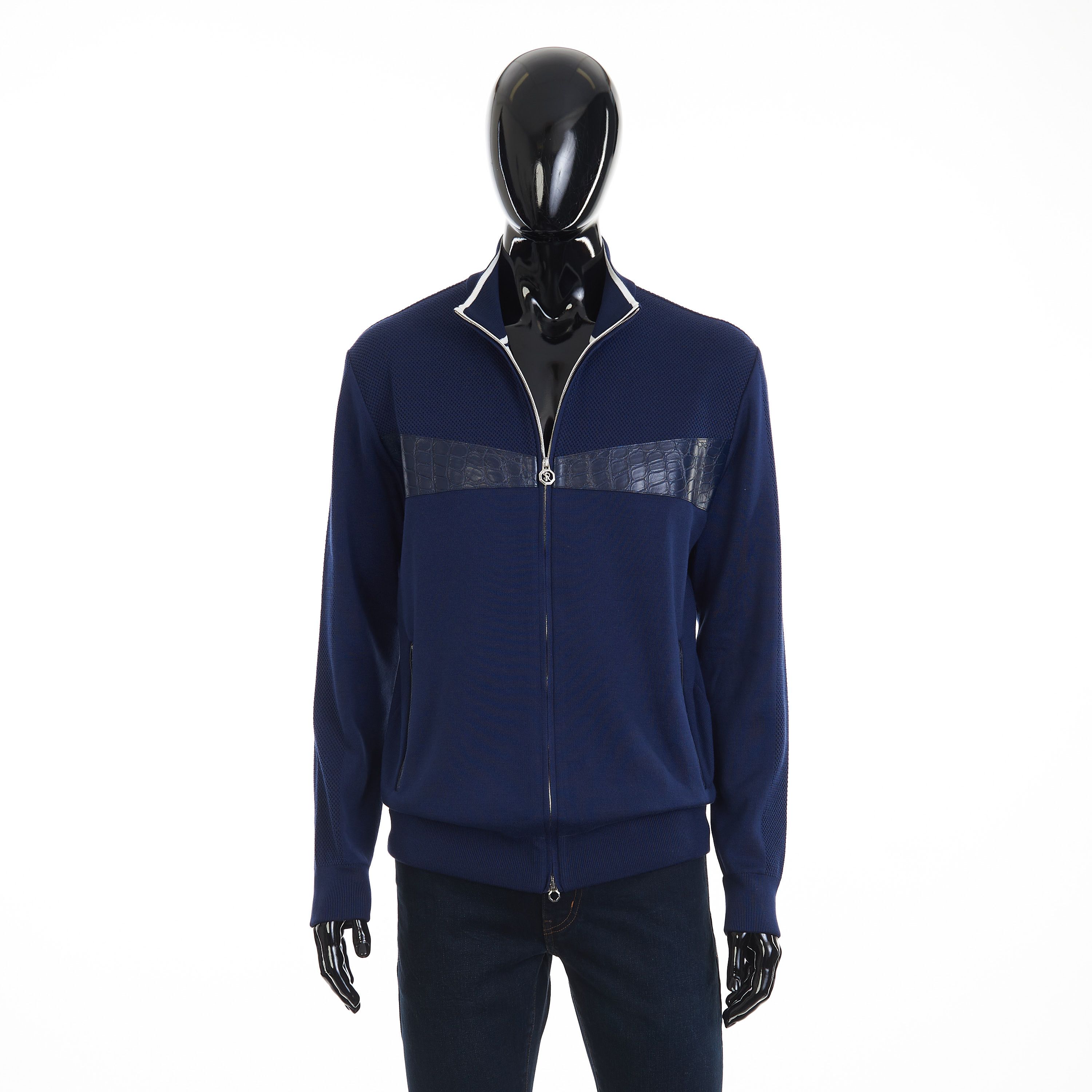 Stefano Ricci Knit Jogging Blouson - Full Zip, Matte Crocodile Insert Size US XL / EU 56 / 4 - 9 Thumbnail