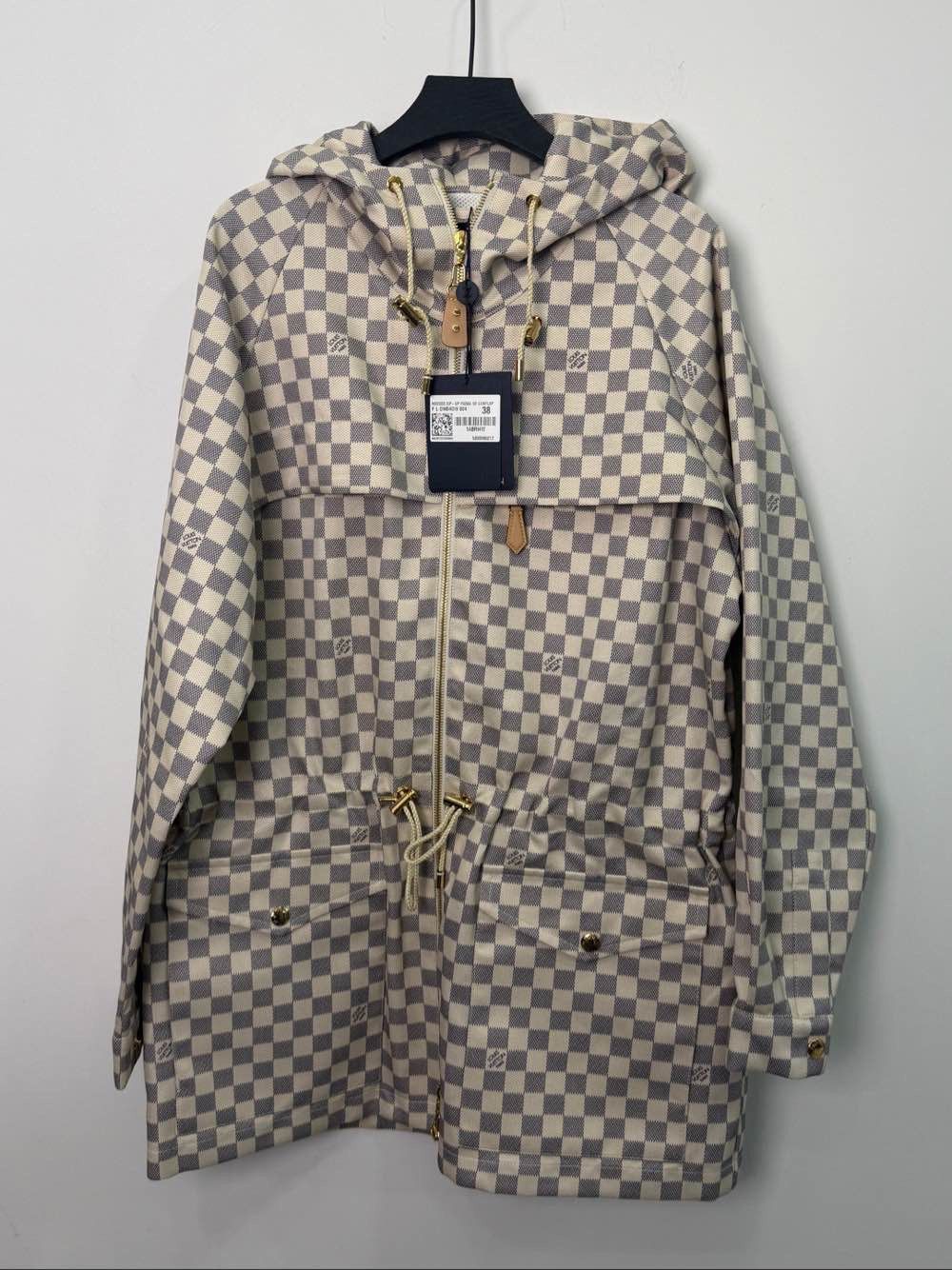 Louis Vuitton Louis Vuitton Damier Azur Hooded Jacket Size 38 Size S / US 4 / IT 40 - 1 Thumbnail